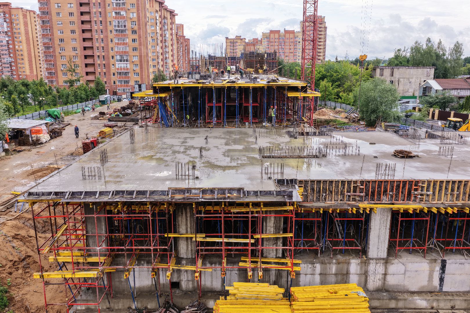 видео с коптера, поликлиника в одинцове, поликлиника в ЖК Гусарская баллада,