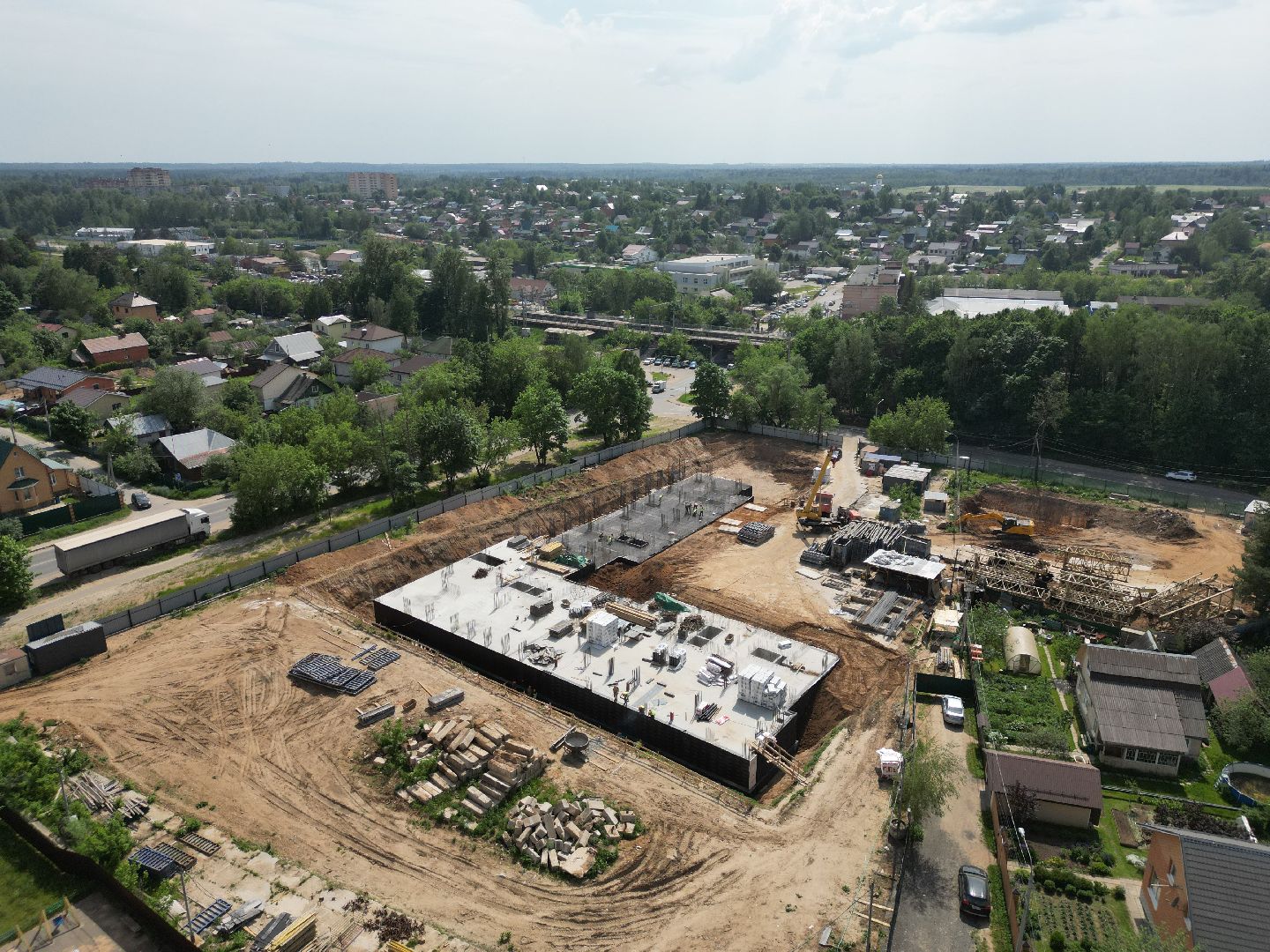 видео с коптера, дом в поварово, переселение из аварийного жилья,  дом для переселенцев солнечногорск,