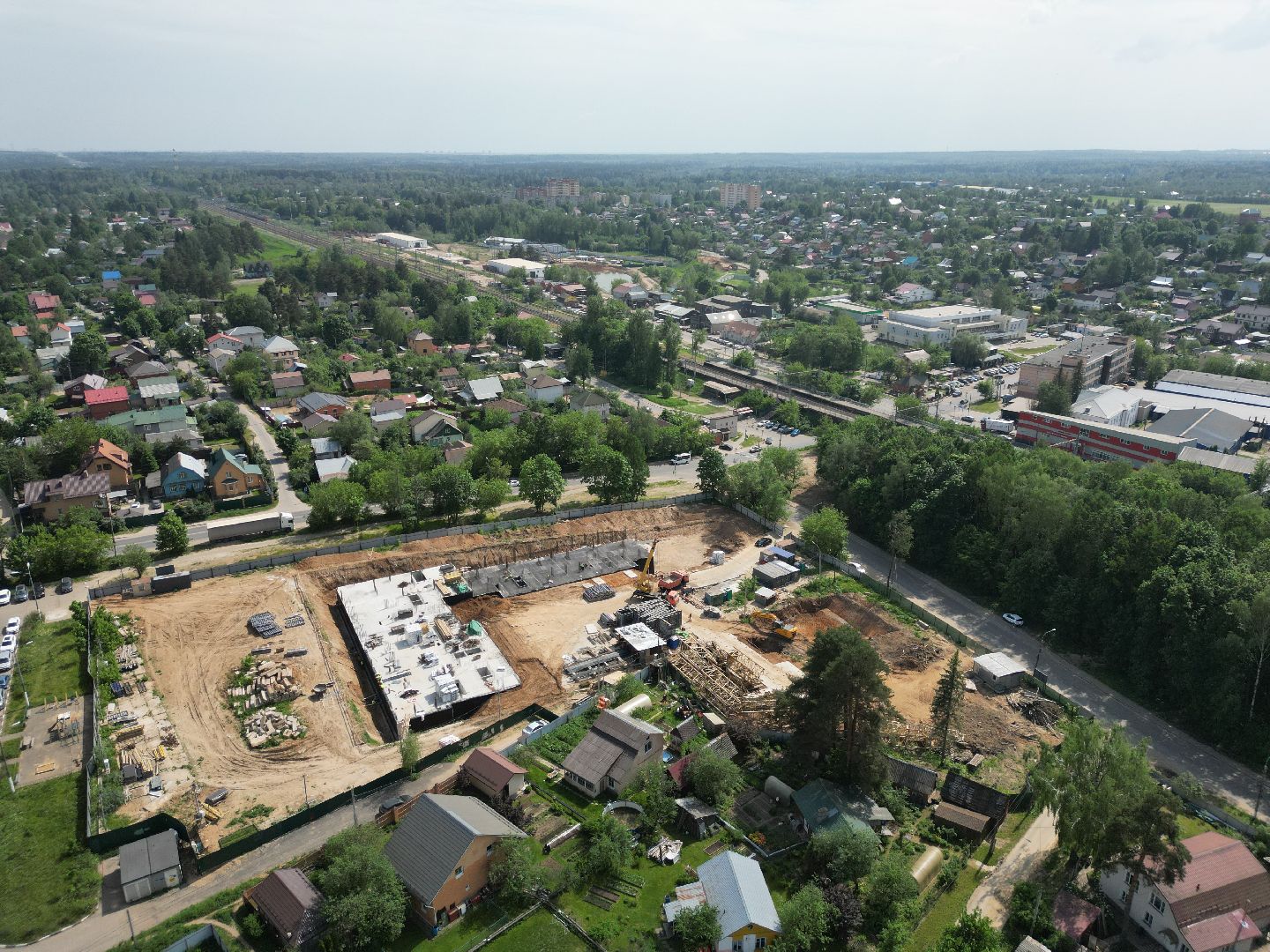 видео с коптера, дом в поварово, переселение из аварийного жилья,  дом для переселенцев солнечногорск,