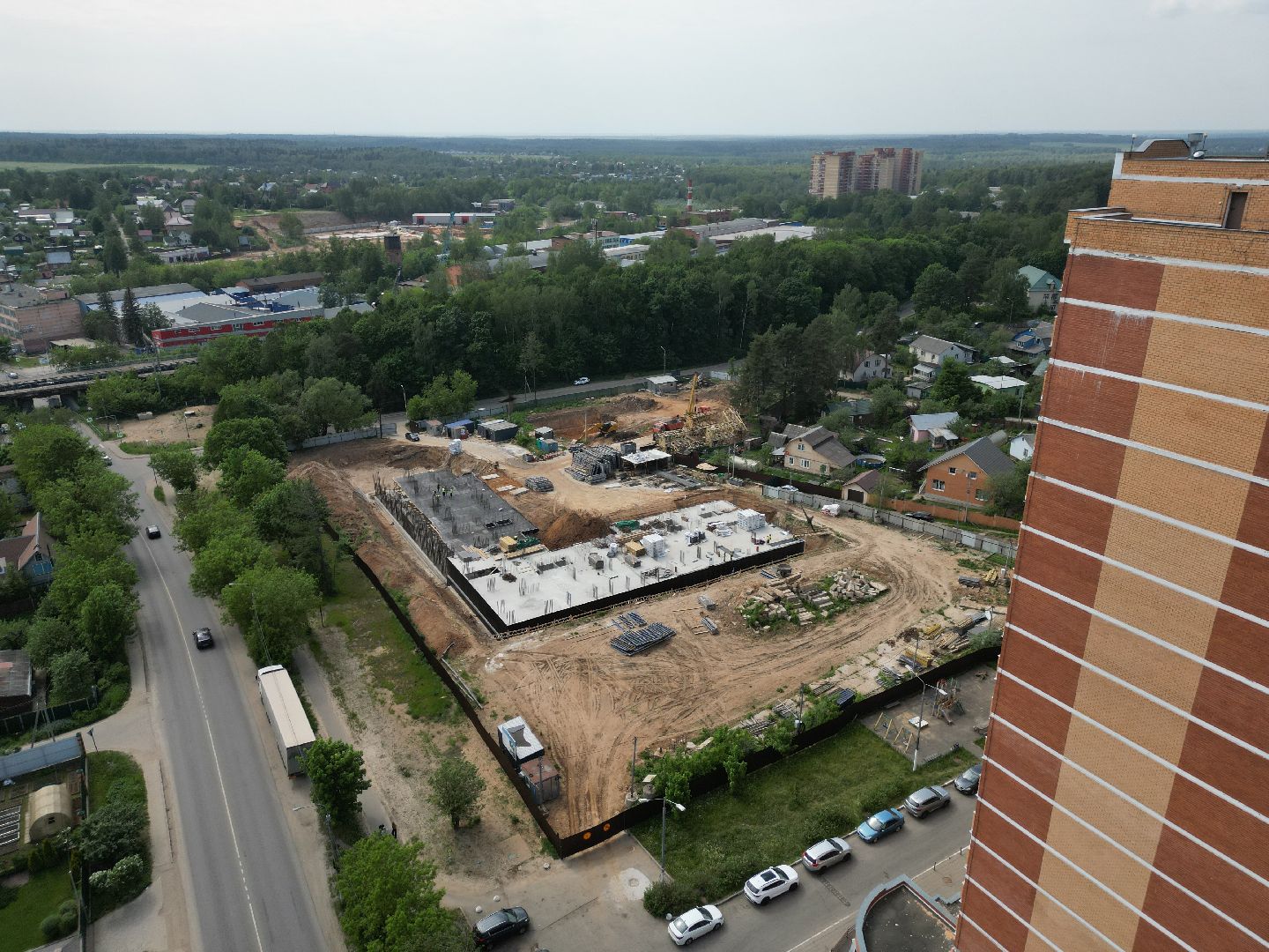 видео с коптера, дом в поварово, переселение из аварийного жилья,  дом для переселенцев солнечногорск,