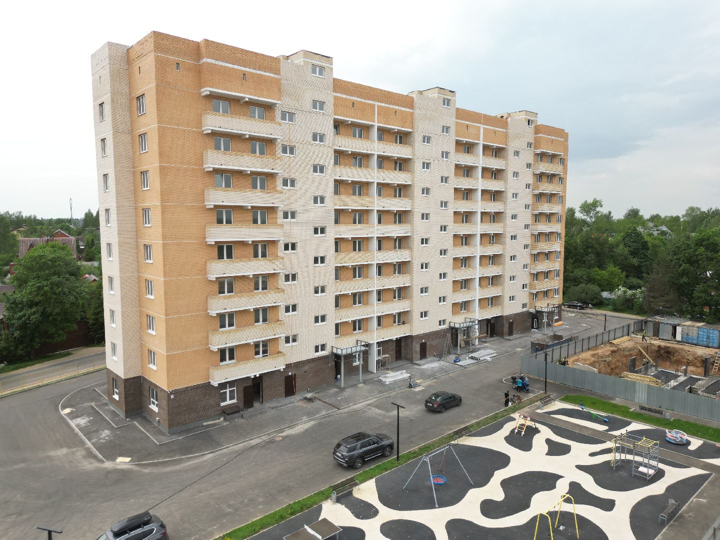 видео с коптера, дом для переселенцев солнечногорск, переселение из аварийного жилья,