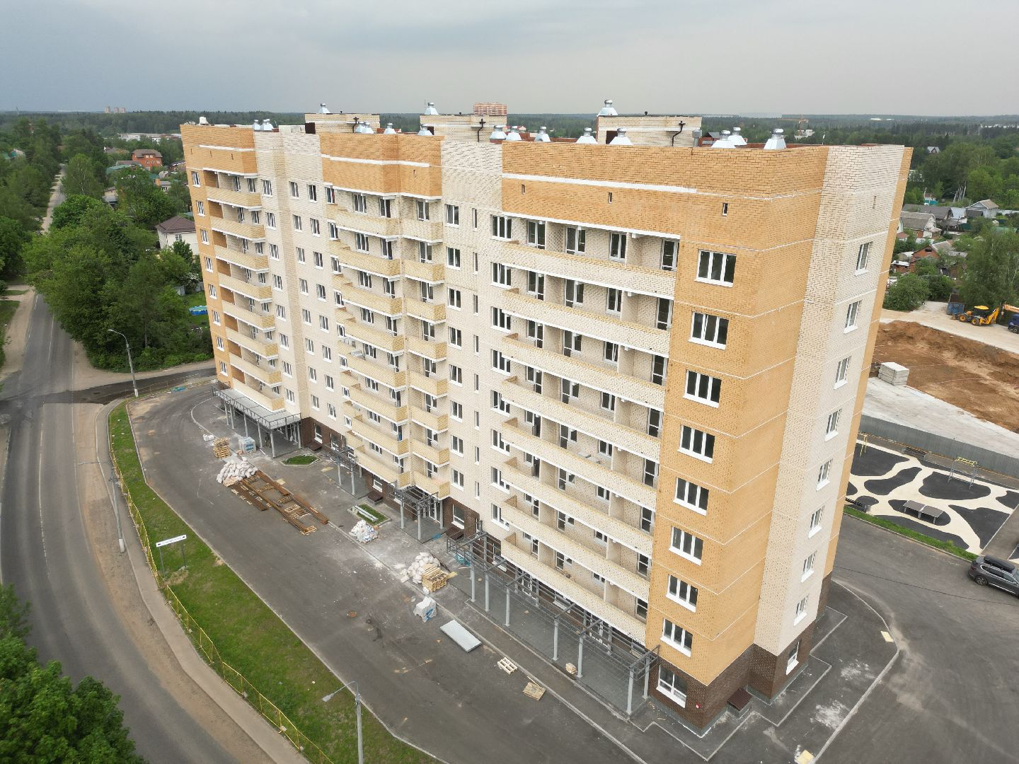 видео с коптера, дом для переселенцев солнечногорск, переселение из аварийного жилья,
