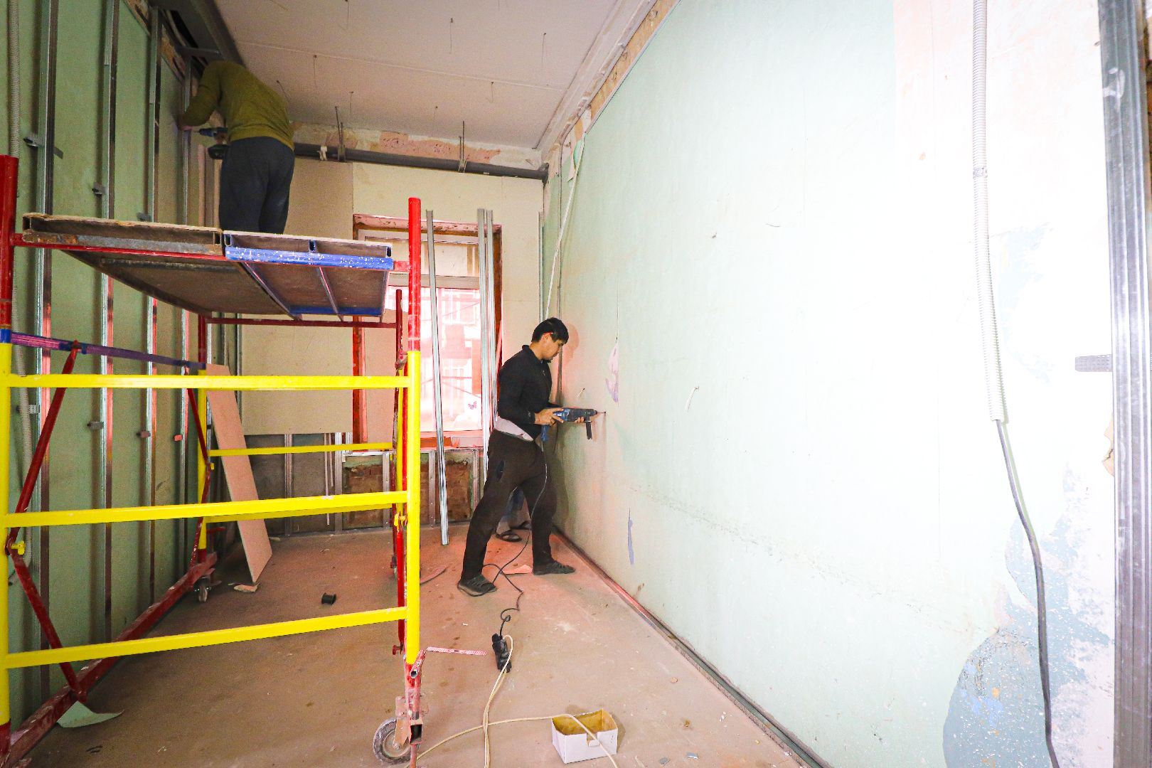 клин, строительство, ремонт школы,