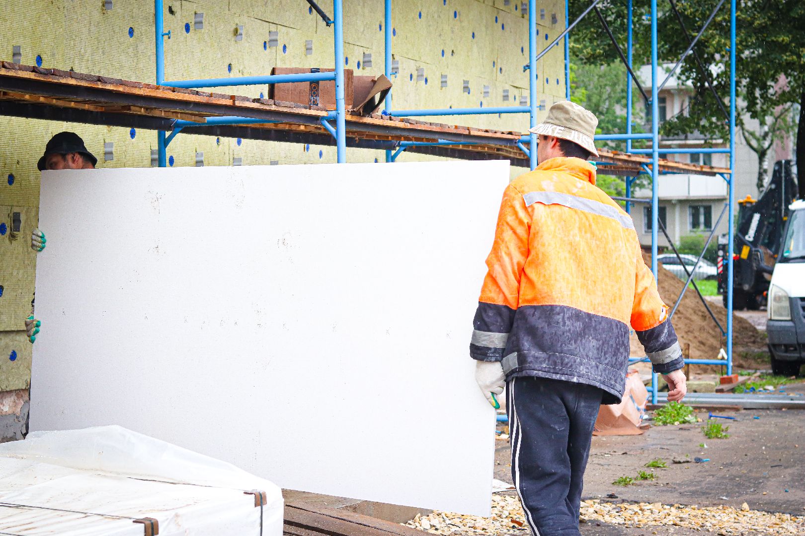 клин, строительство, ремонт школы,