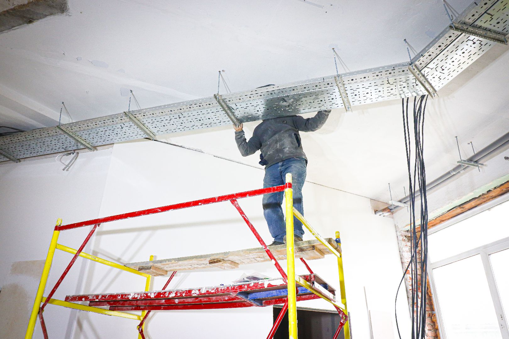 клин, строительство, ремонт школы,