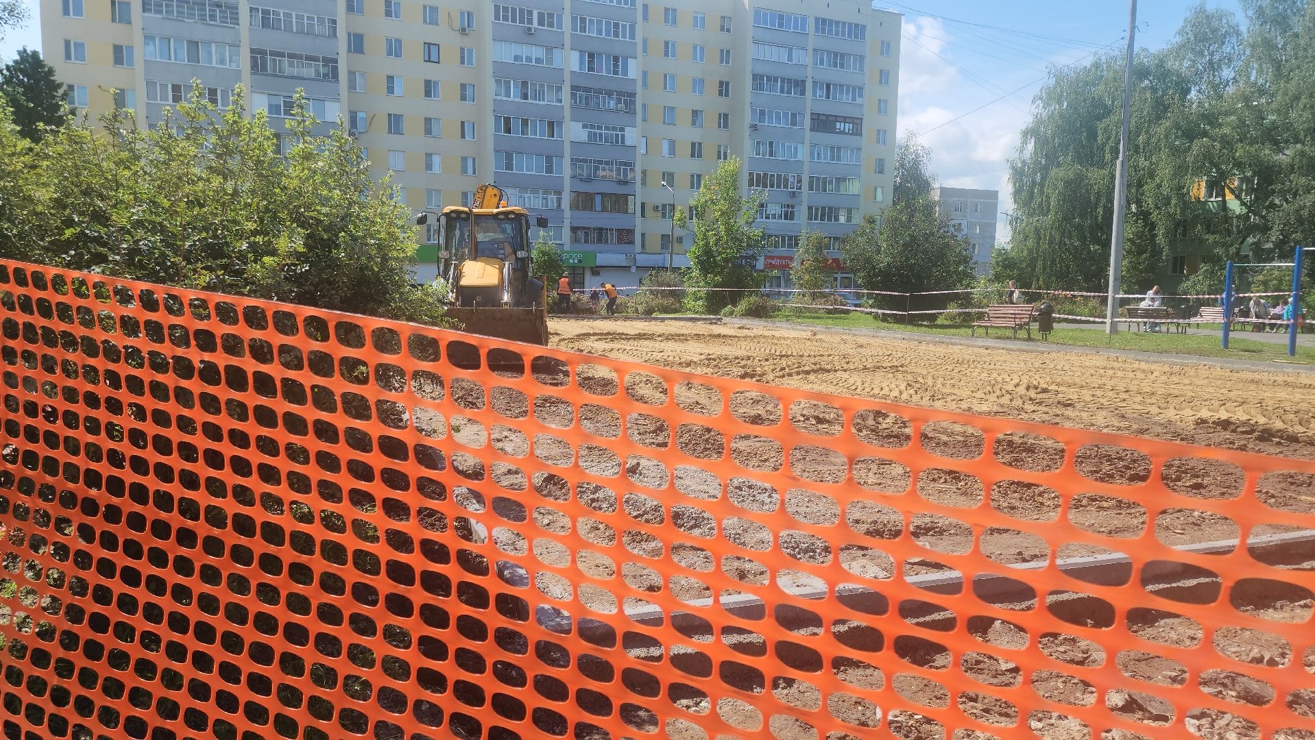 кашира, детская  площадка, игровой комплекс, благоустройство, земляные работы, бортовой камень, фундамент,