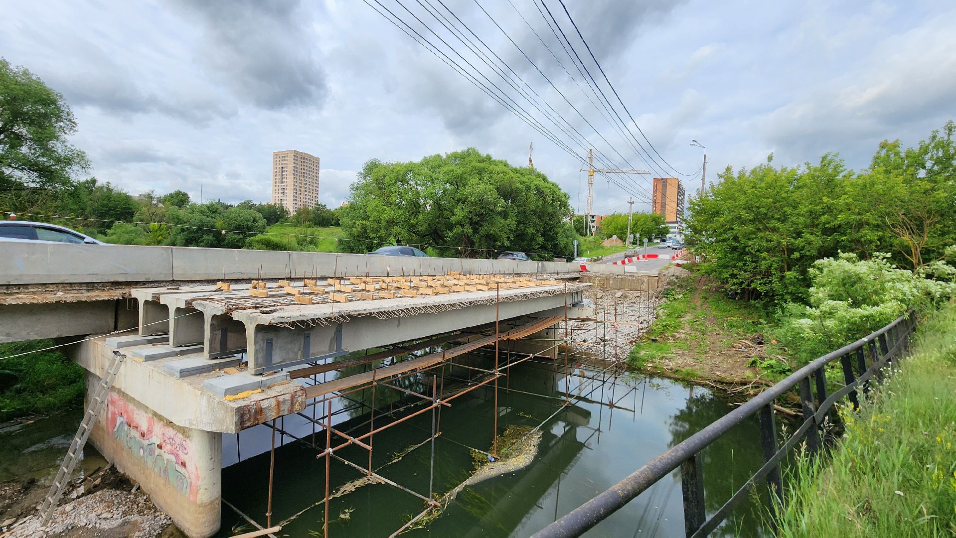 капремонт, мост, домодедово, рожайка, река рожайка, подмосковье ,