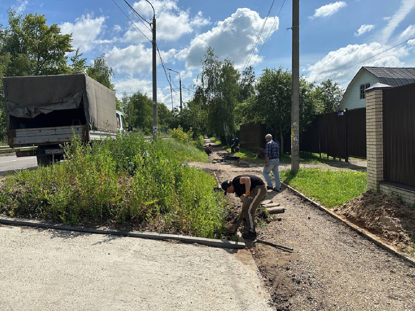 благоустройство, домодедово, ремонт тротуара,