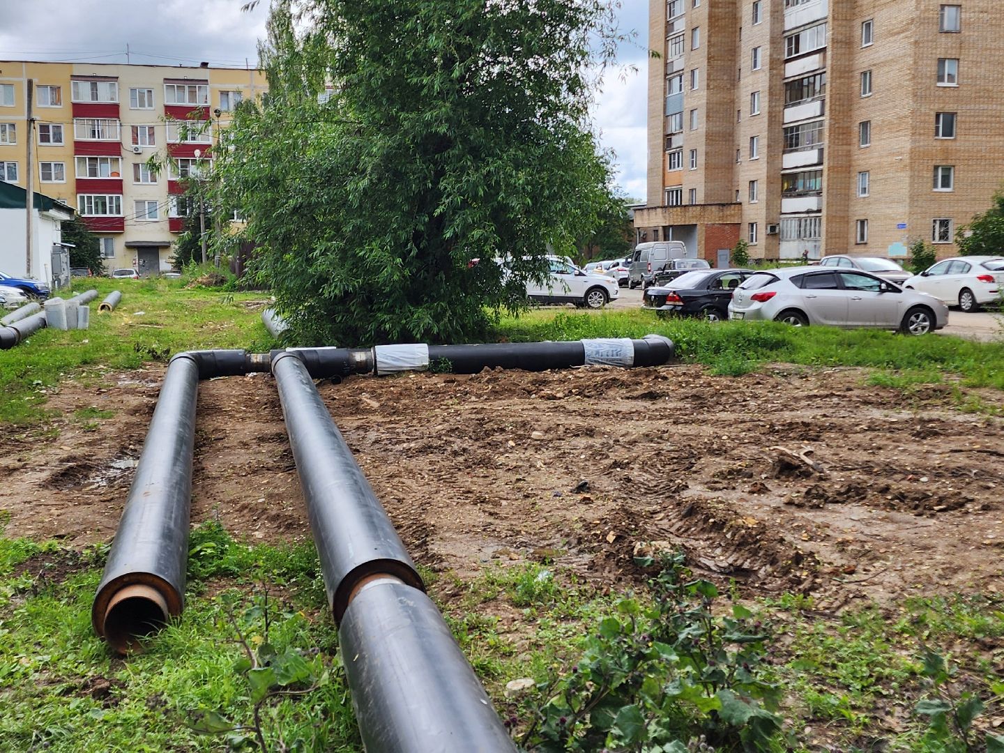 чехов, вишневый бульвар, улица чехова, ремонт теплотрассы, горячее водоснабжение, замена труб, передовая система теплоснабжения, уникальная ППУ изоляция, система контроля, госпрограмма московской области, развитие инженерной инфраструктуры и энергоэффективности,губернатор подмосковья,