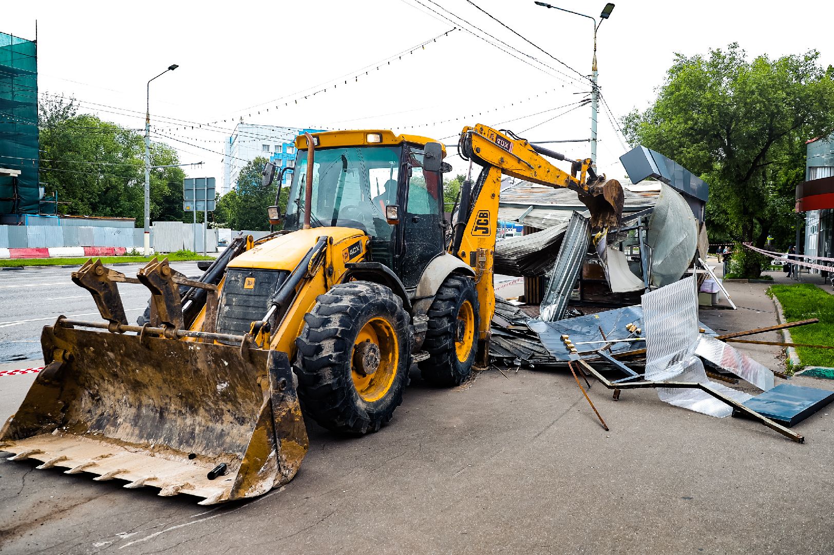 снос,  киоск, торговля,