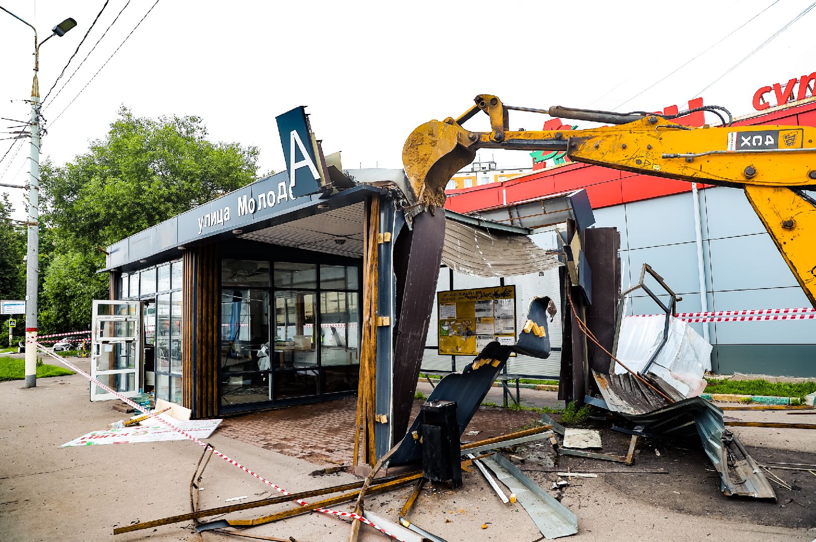 снос,  киоск, торговля,