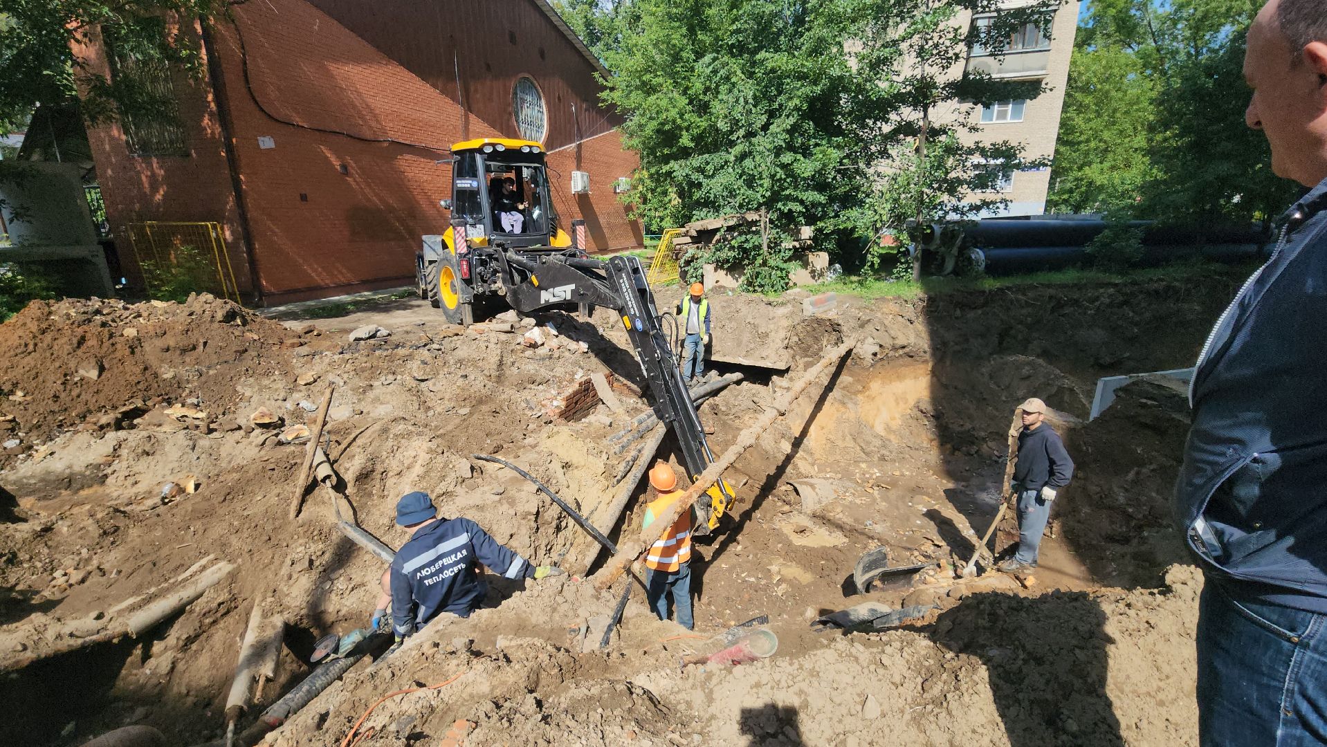 Люберцы, устранение аварии, люберецкая теплосеть,