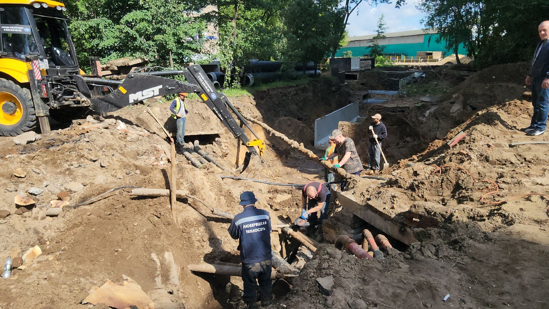 Люберцы, устранение аварии, люберецкая теплосеть,