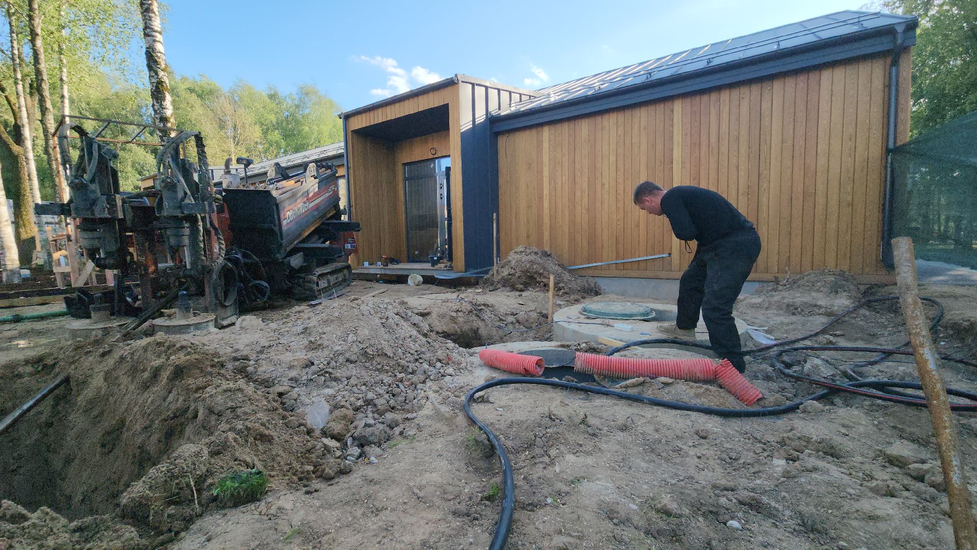 Павильон кафе , Канализация , Лобня , Парк,