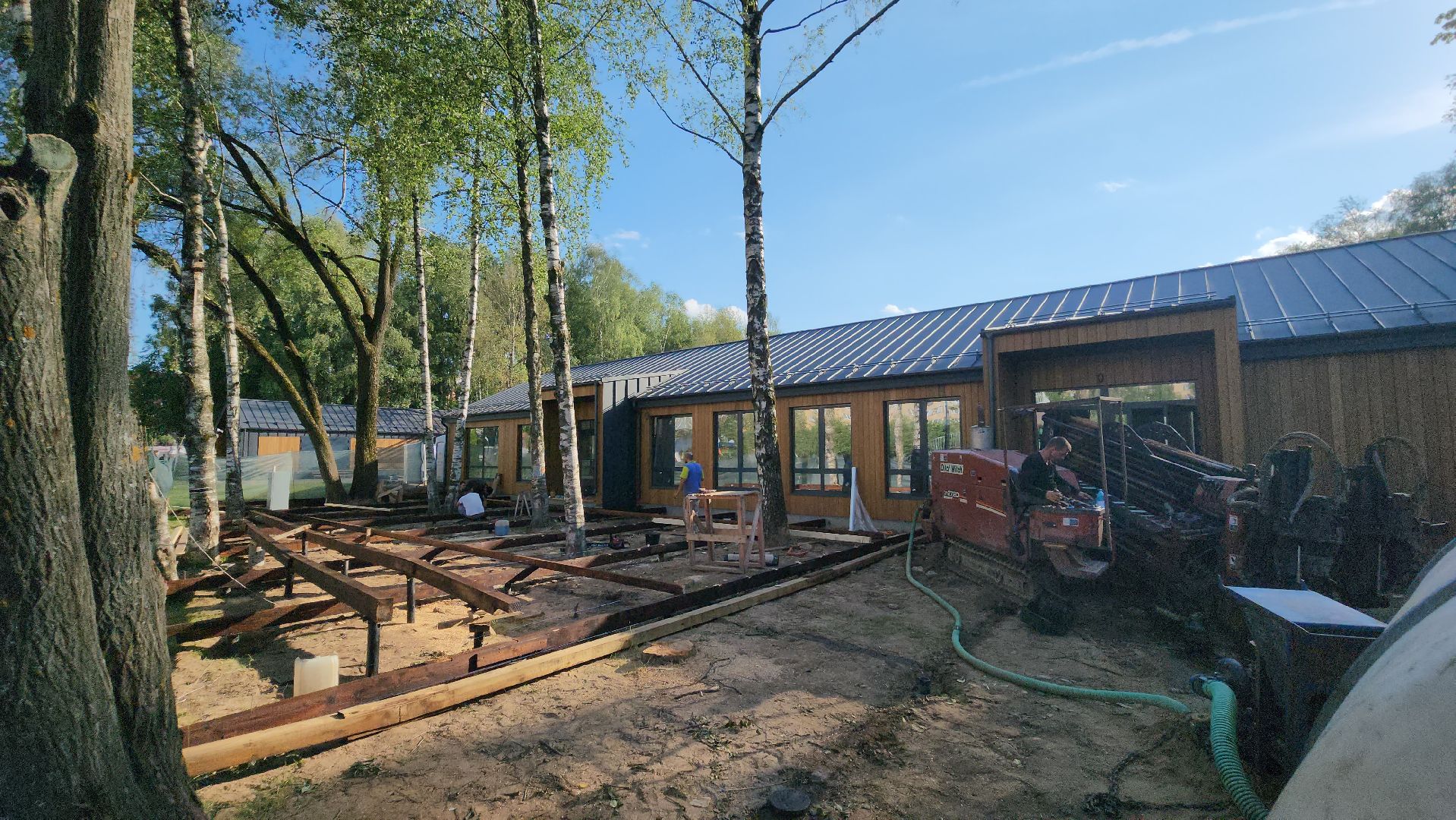 Павильон кафе , Канализация , Лобня , Парк,