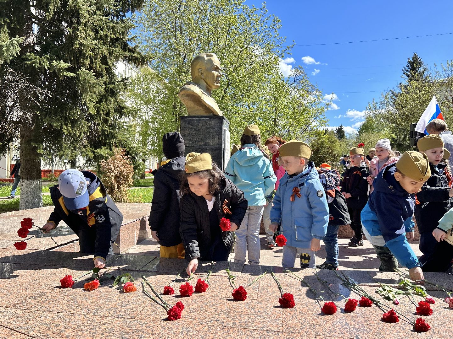 День победы, детский сад, возложение цветов