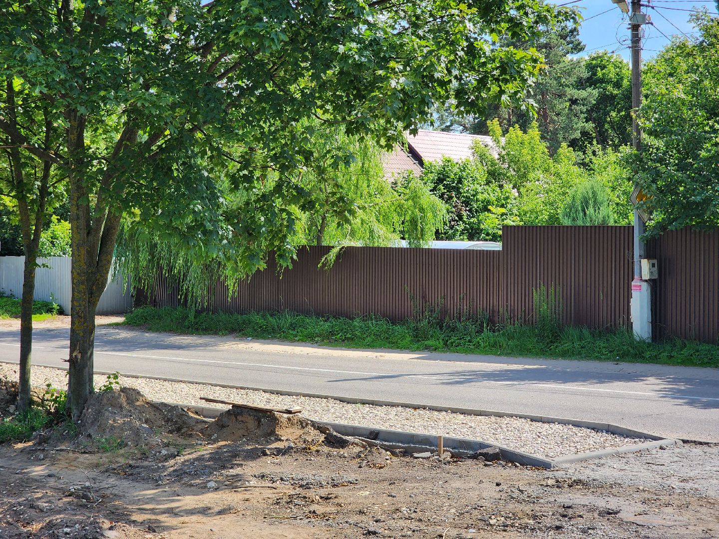 раменское, дороги,тротуар на праволинейной улице в послке ильинский ,