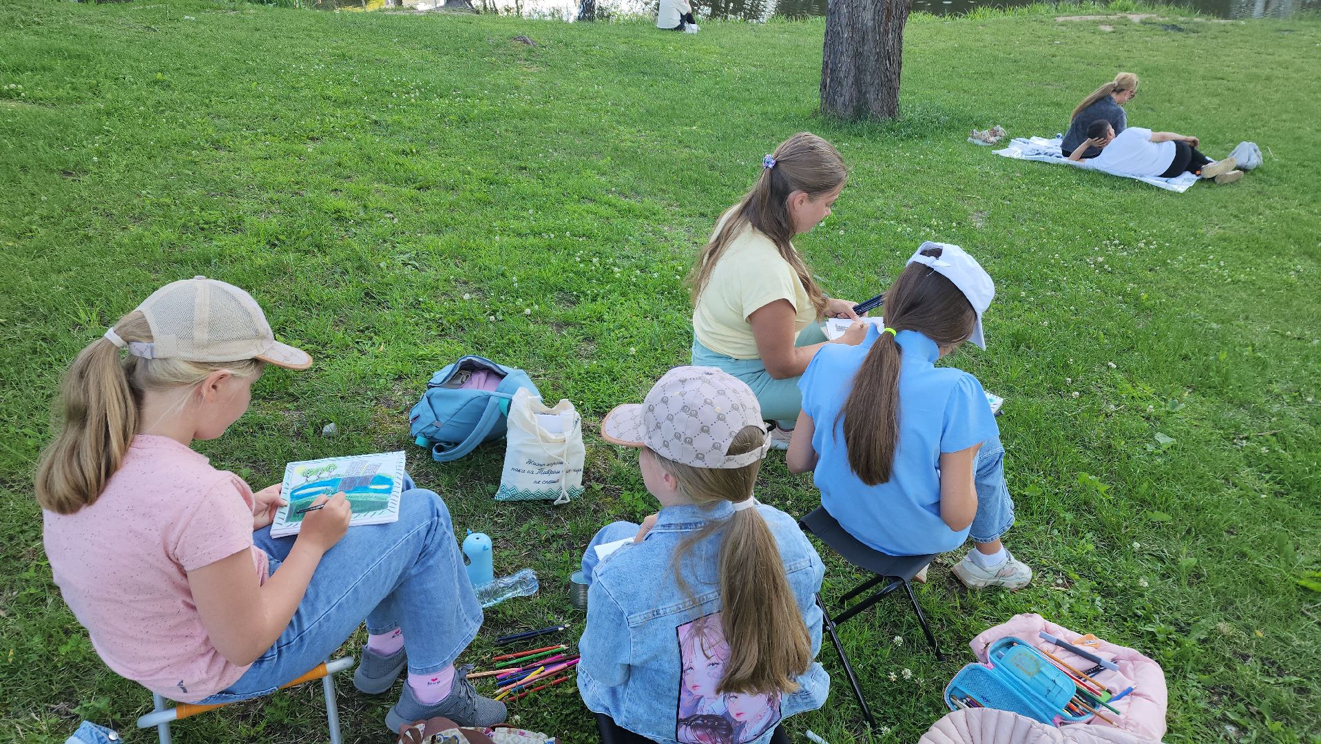 вертикалки, пушкино, пленэр, река, серебрянка,художница, центральная библиотека,мастер-класс,пейзаж,рисование,летний досуг,