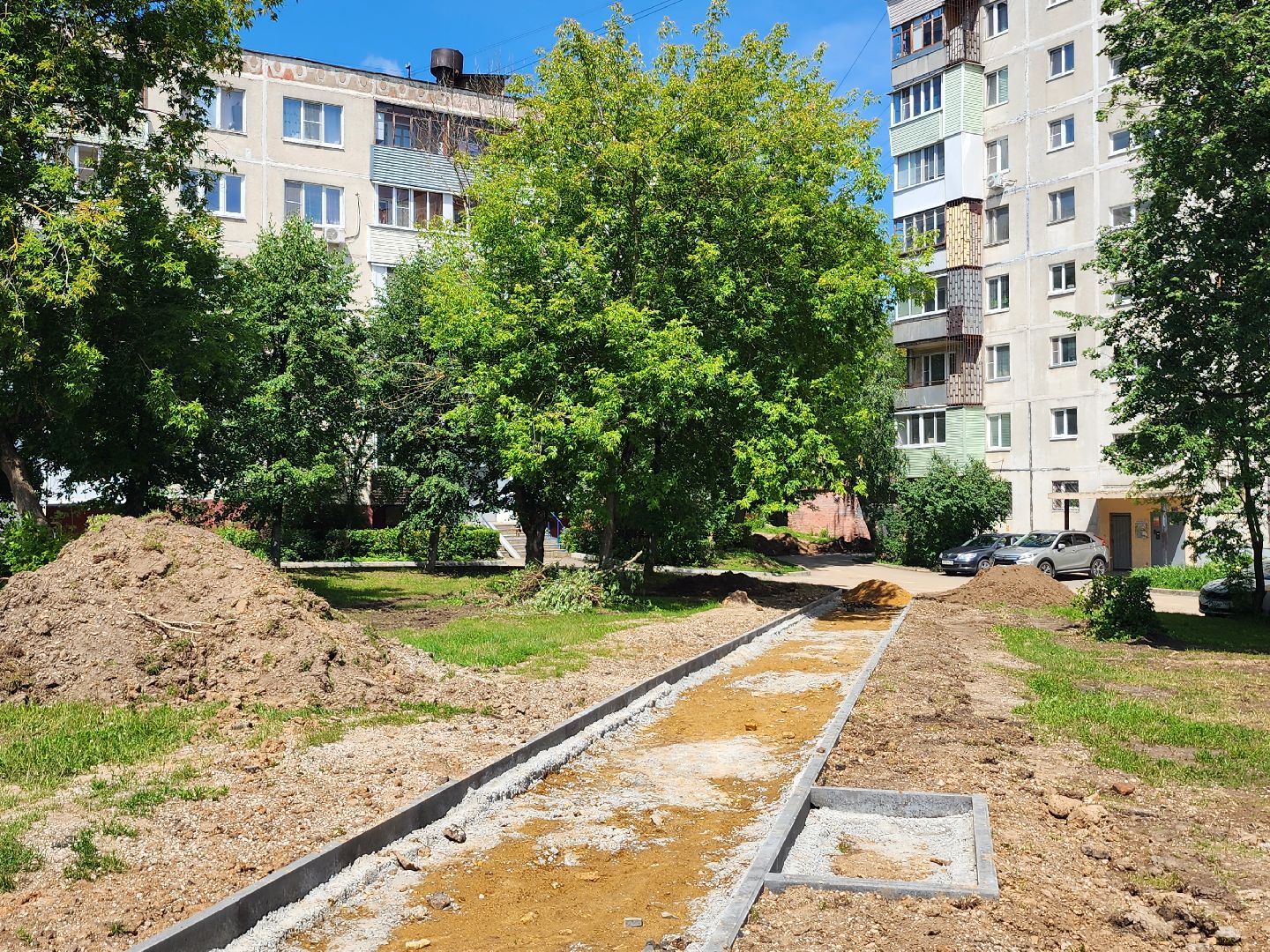 серпухов, улица советская, комплексное благоустройство двора,