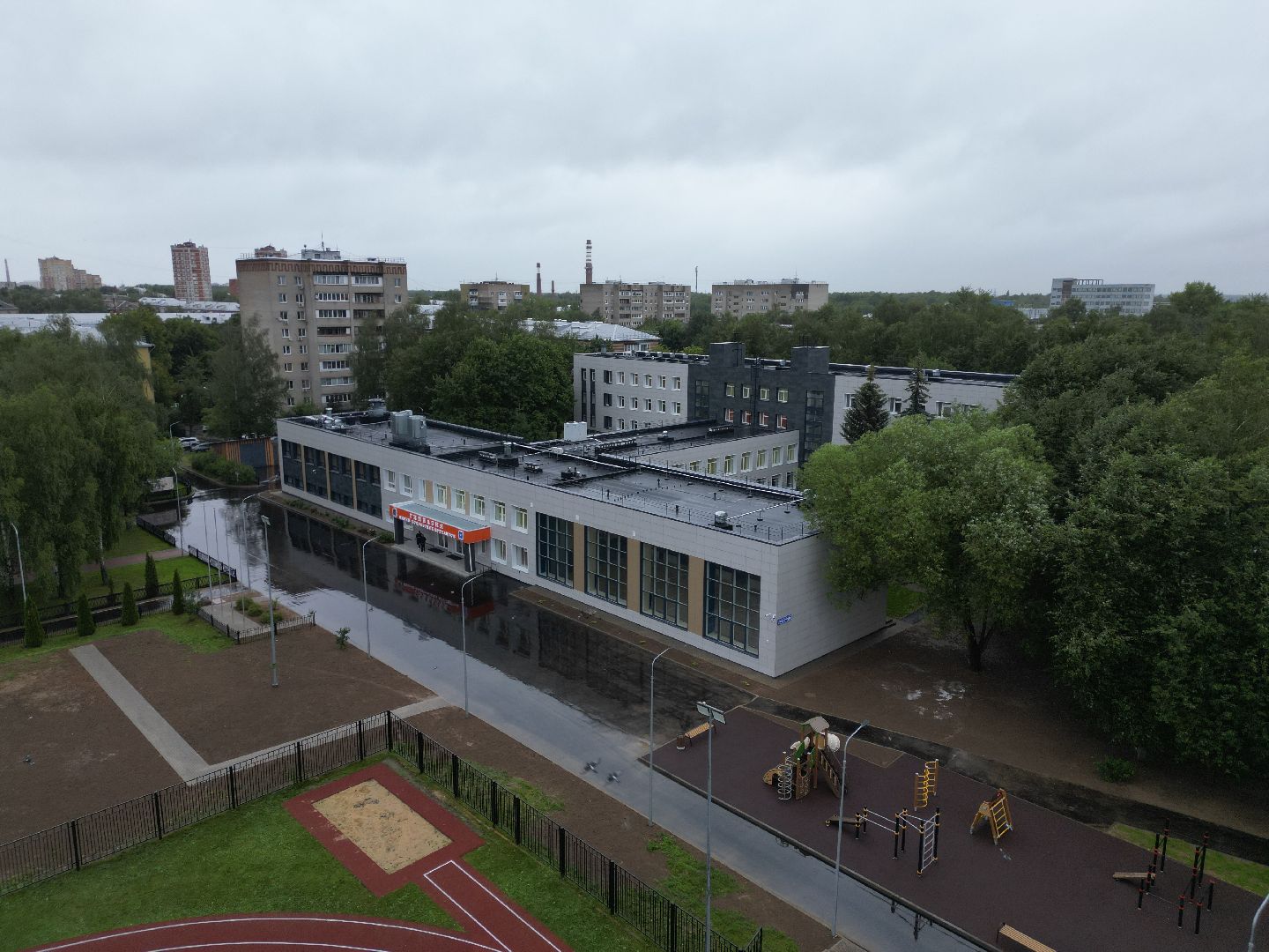 видео с коптера, гимназия им подольских курсантов,