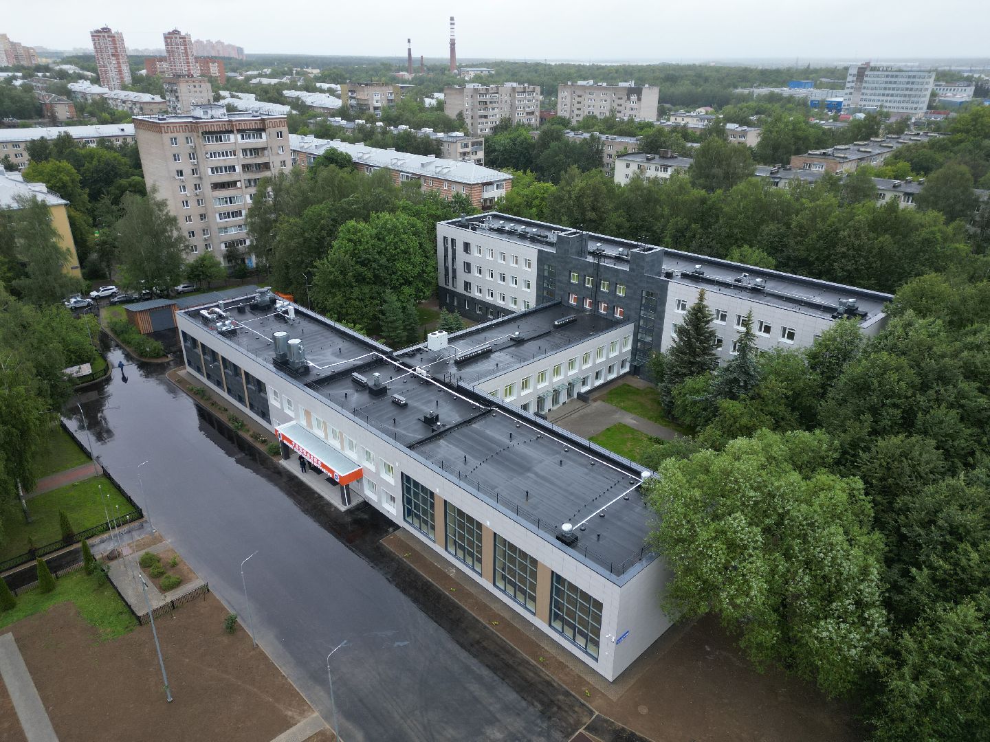 видео с коптера, гимназия им подольских курсантов,