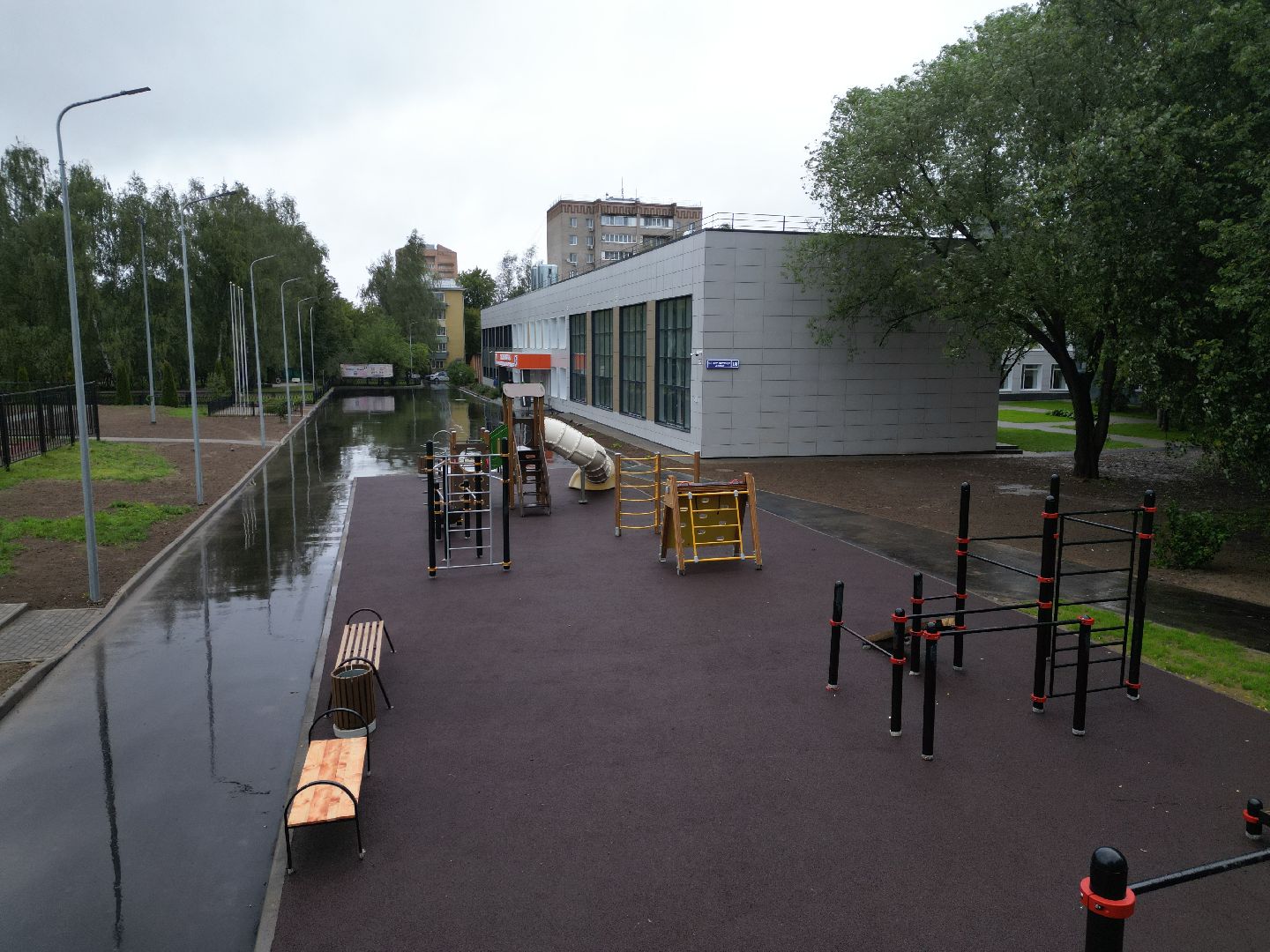 видео с коптера, гимназия им подольских курсантов,