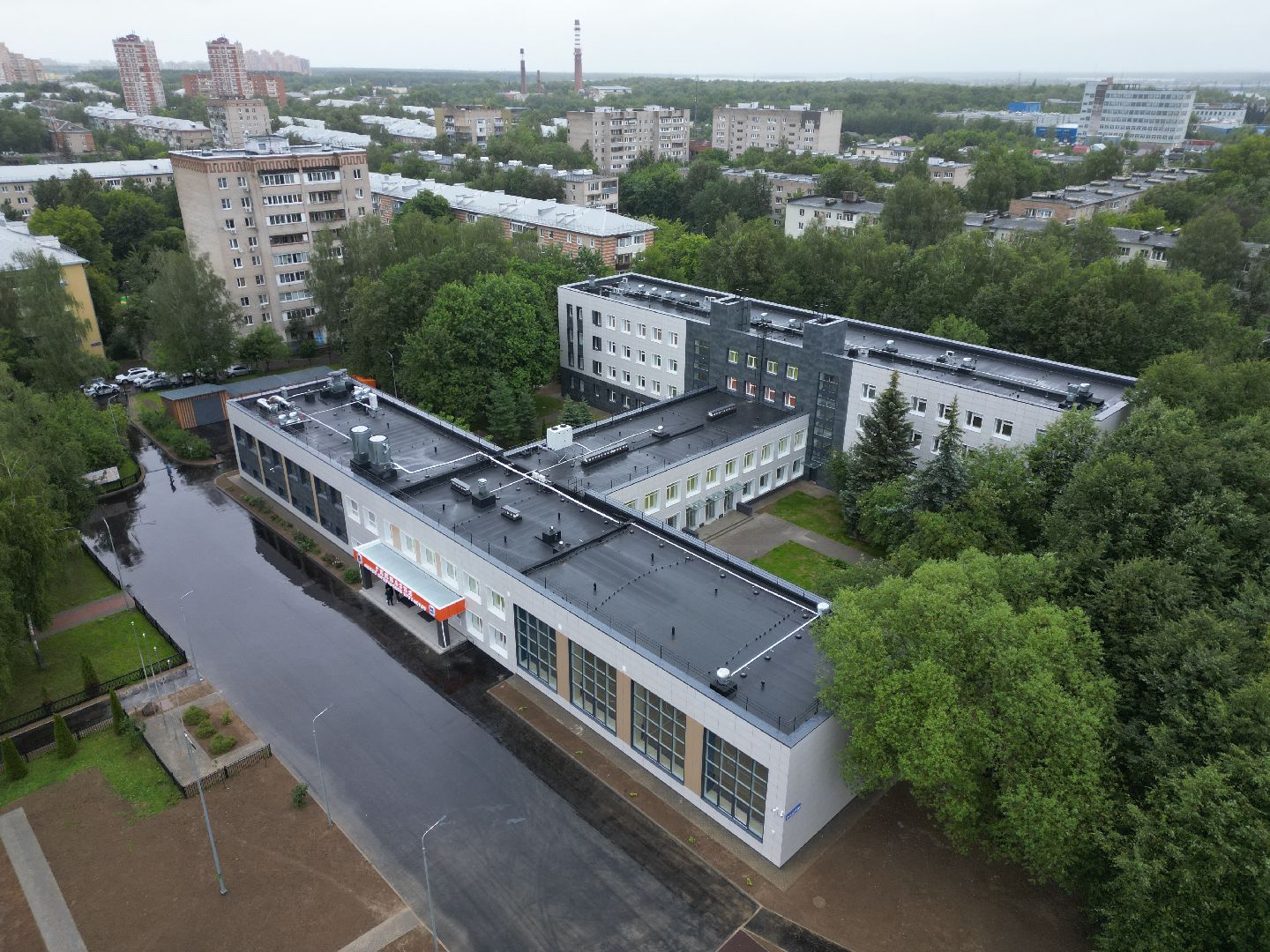 видео с коптера, гимназия им подольских курсантов,