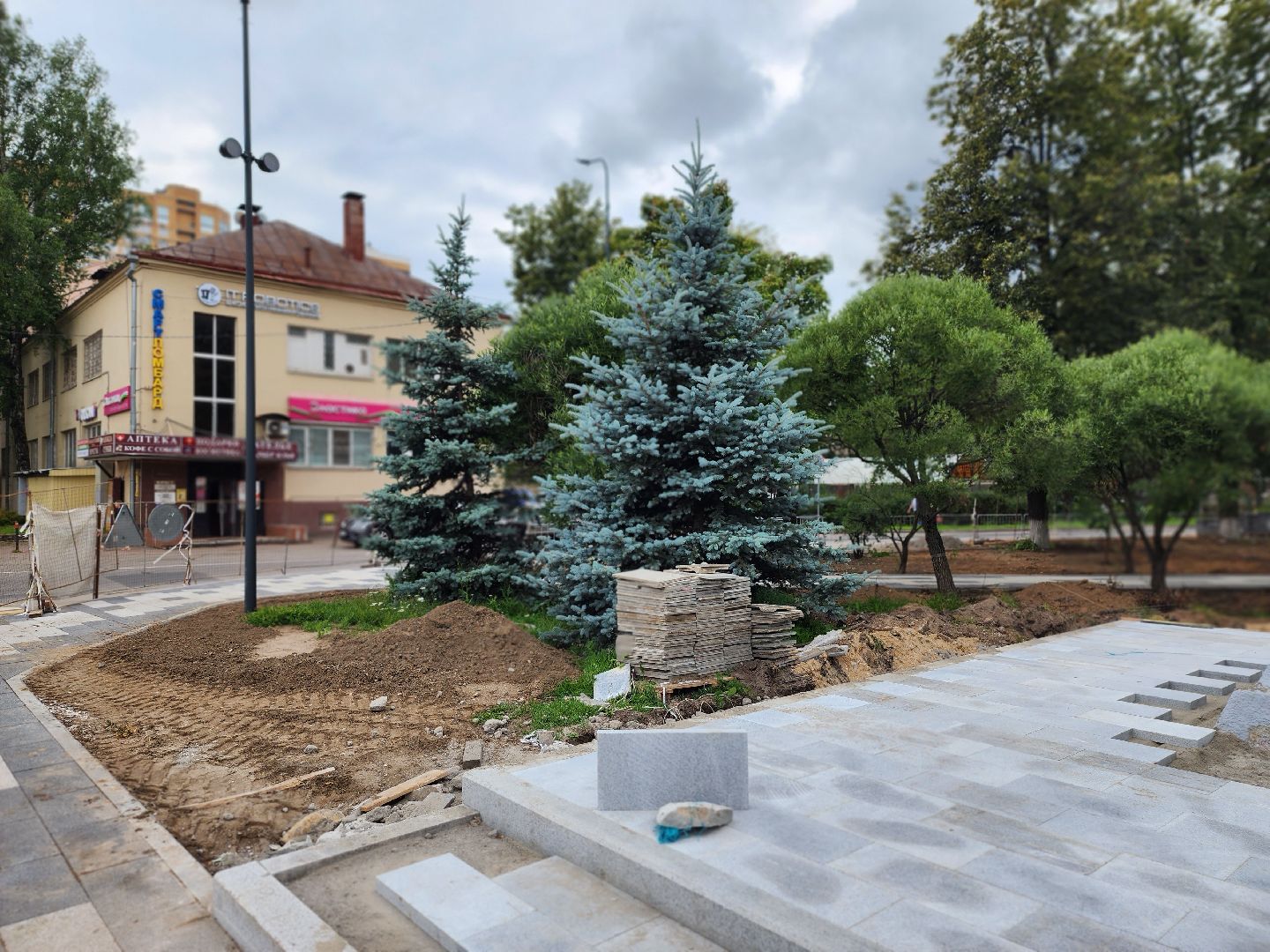 королёв, благоустройство, сквер у проходной ркк энергия, обновленный памятник ленину,