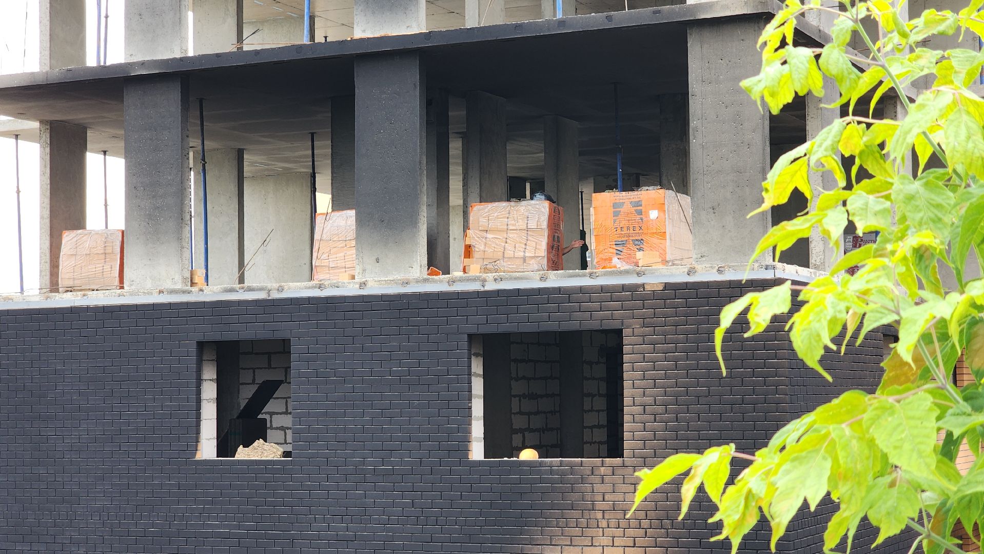 пожар, чп,  лосино-петровский, стройка,