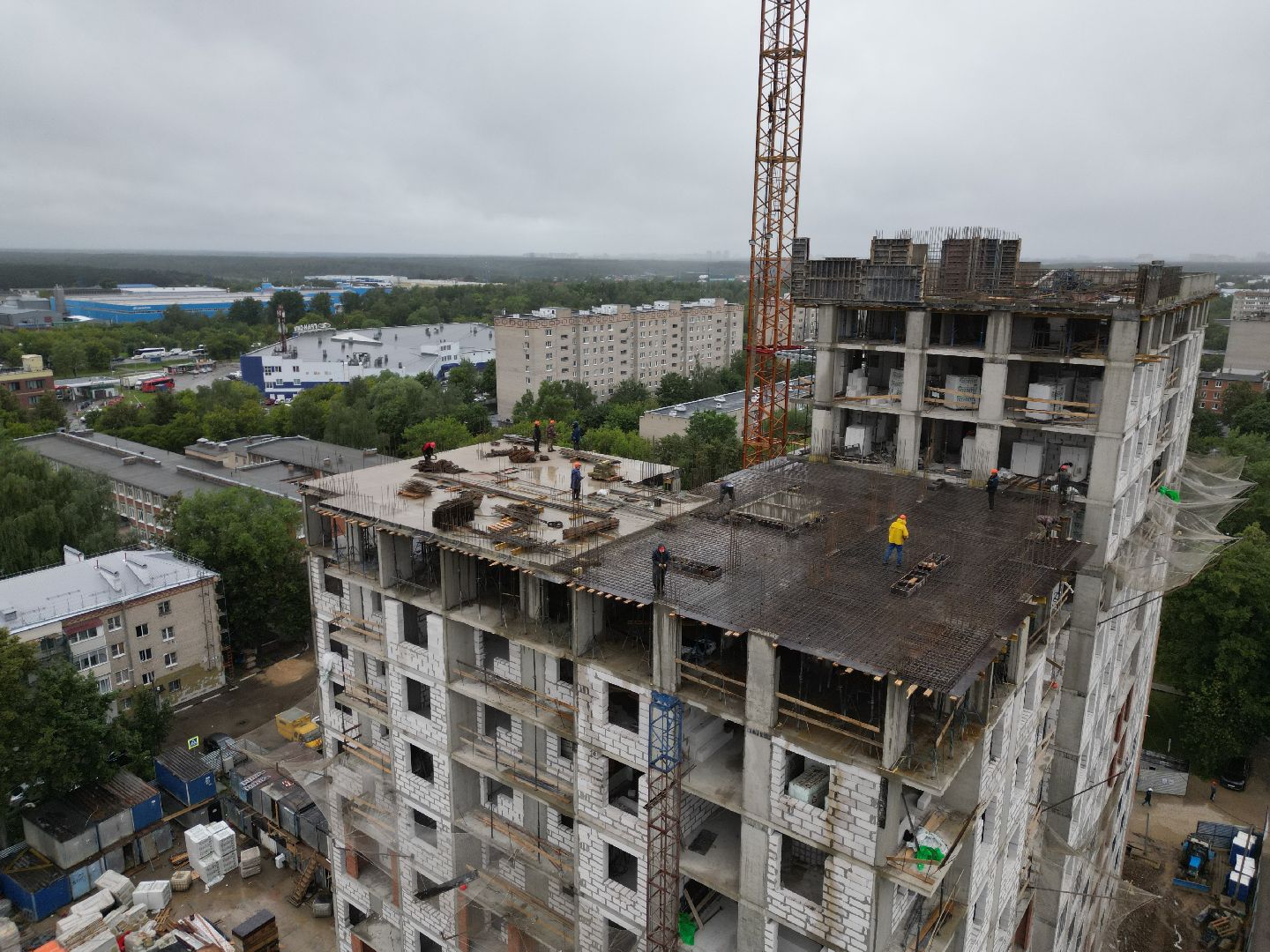 видео с коптера, дом для переселенцев подольск, переселение жителей из аварийного жилья,