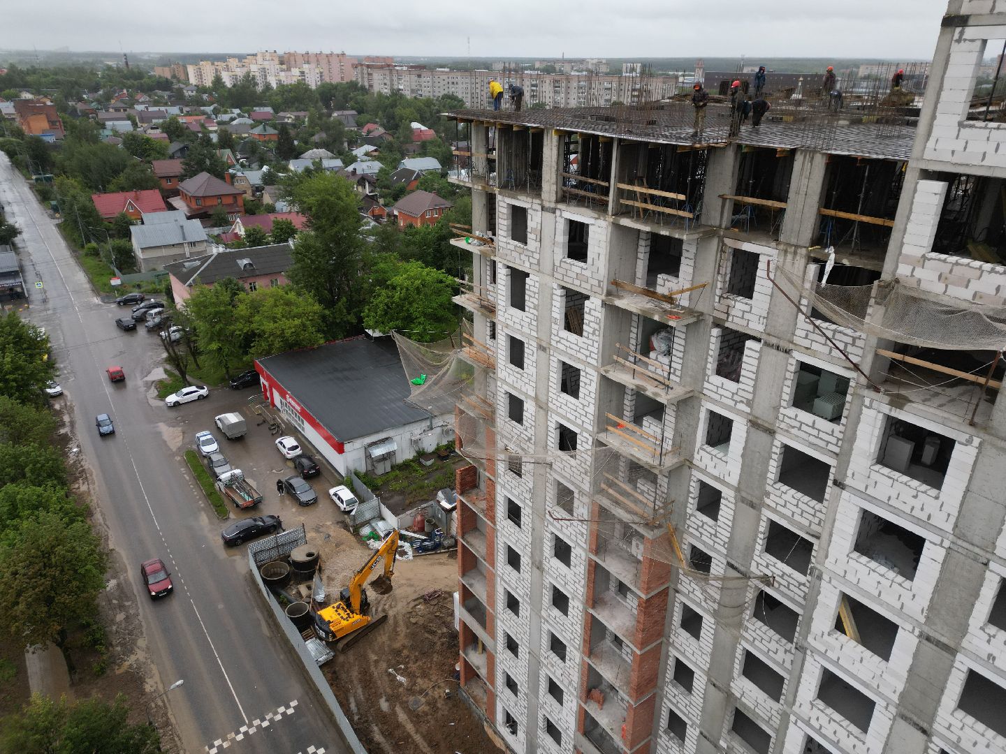 видео с коптера, дом для переселенцев подольск, переселение жителей из аварийного жилья,