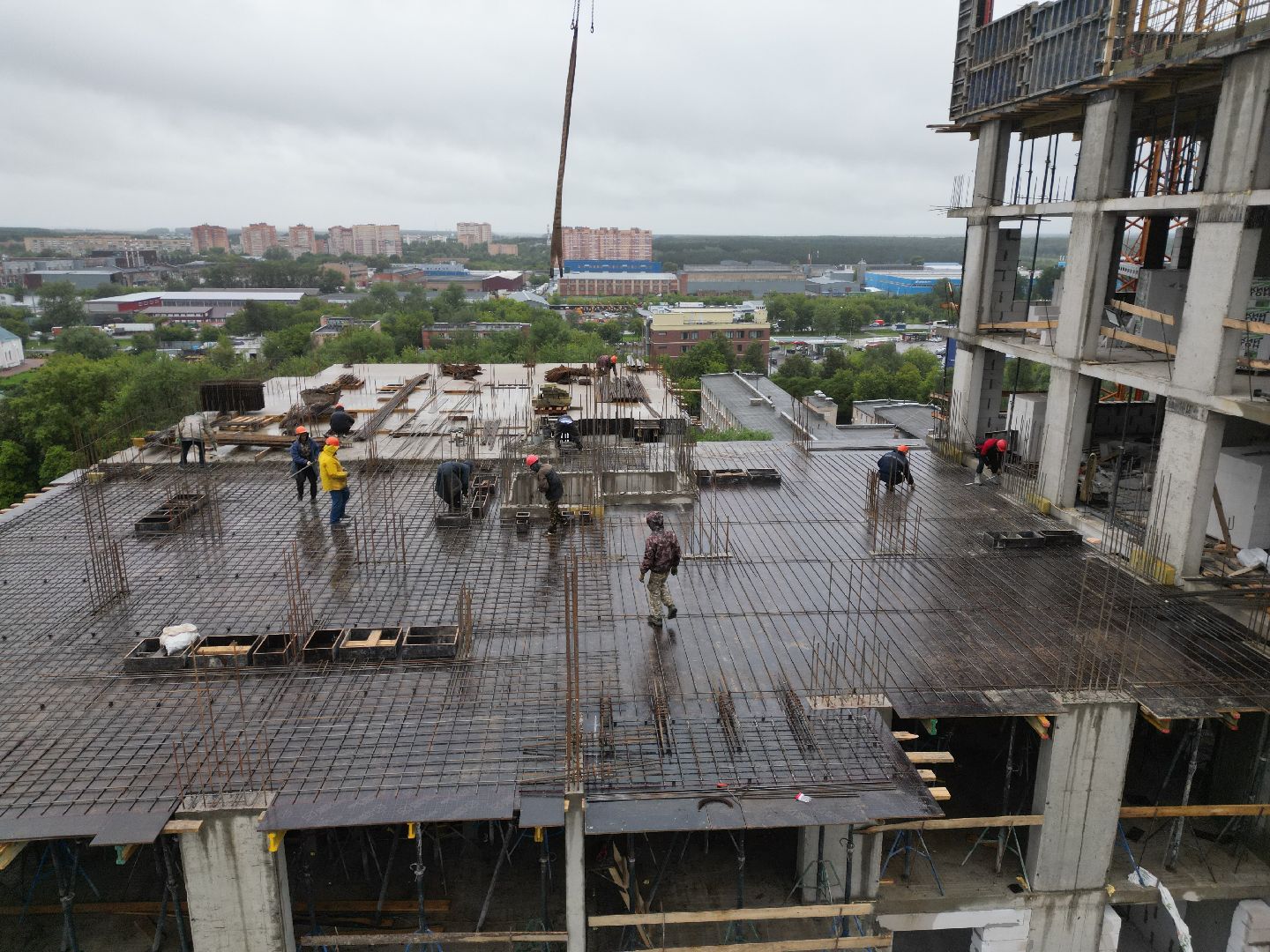видео с коптера, дом для переселенцев подольск, переселение жителей из аварийного жилья,