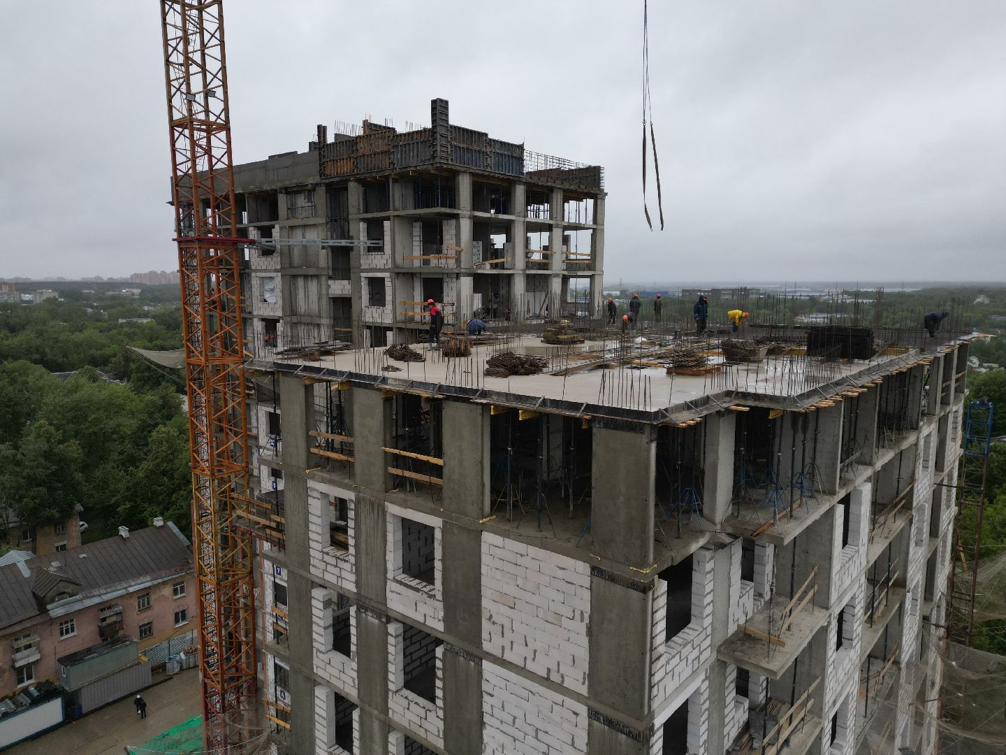 видео с коптера, дом для переселенцев подольск, переселение жителей из аварийного жилья,