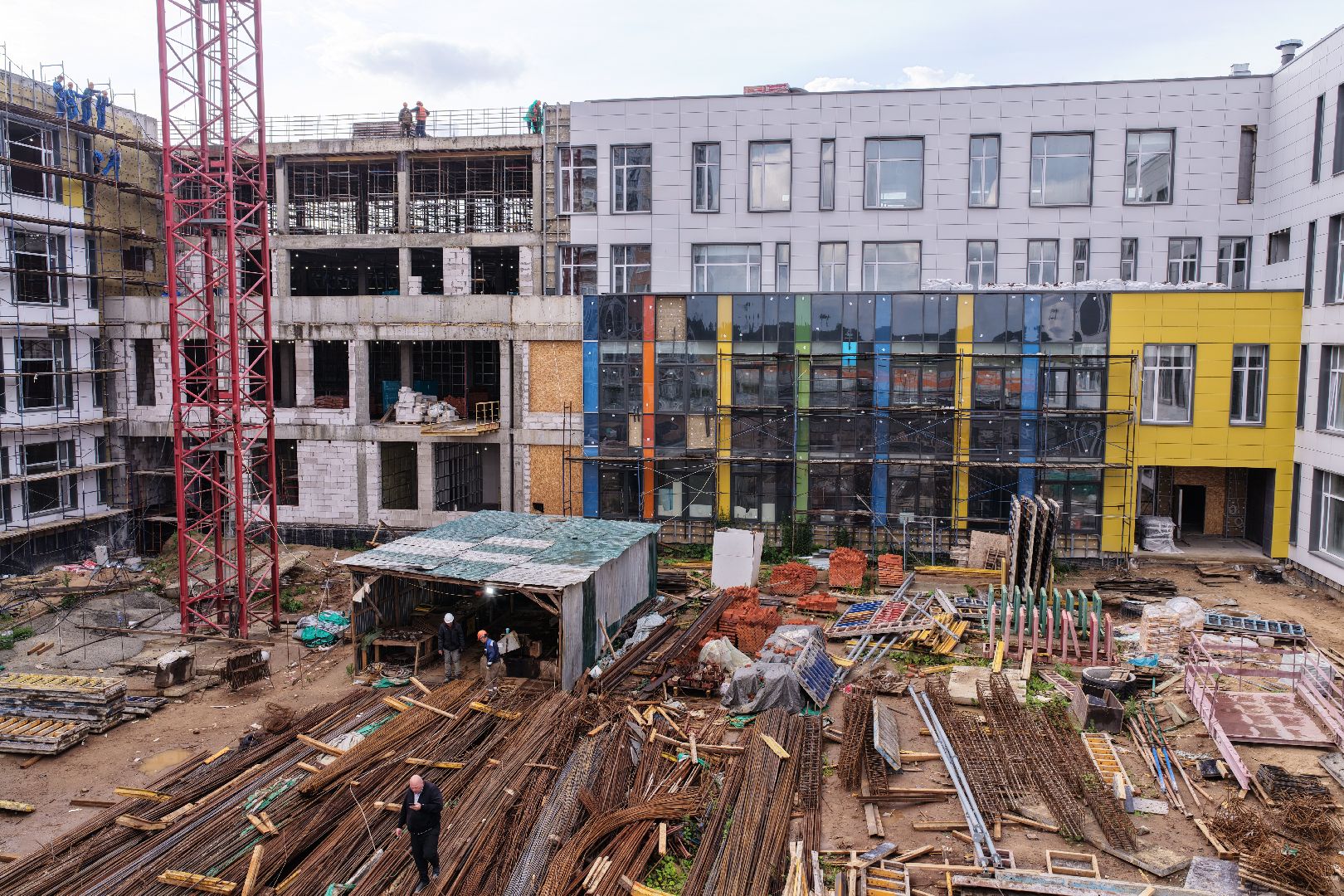 видео с коптера, школа в одинцове, новая школа в звенигороде,
