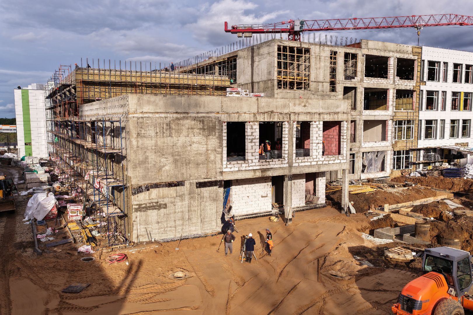 видео с коптера, школа в одинцове, новая школа в звенигороде,