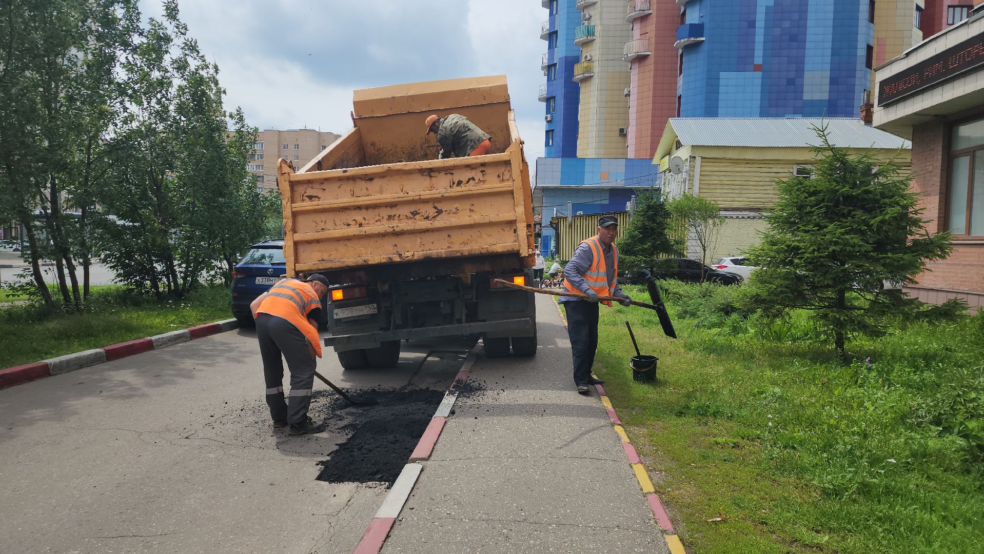 ивантеевка, вертикалки, ямочный ремонт, коммунальная служба,асфальтирование дворов,рабочие,добродел,жкх,благоустройство,