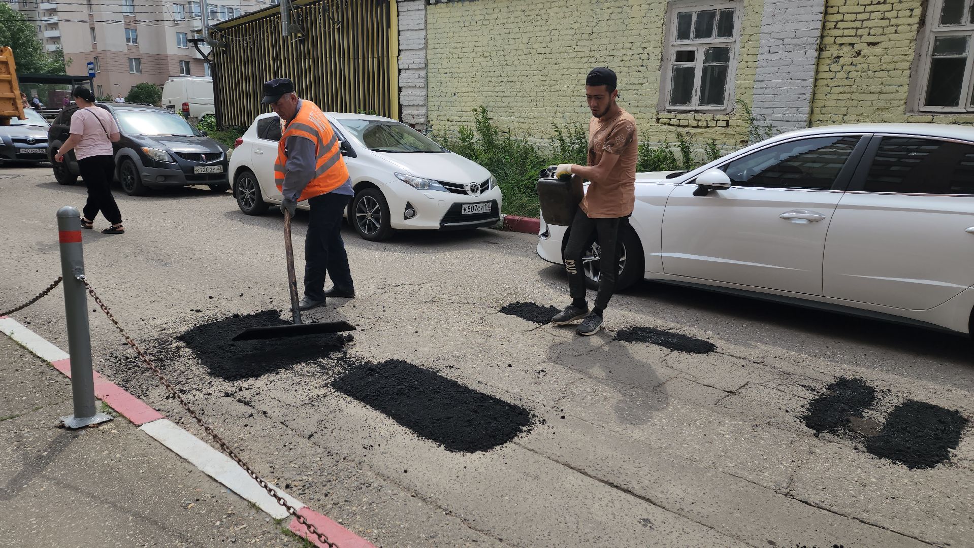 ивантеевка, вертикалки, ямочный ремонт, коммунальная служба,асфальтирование дворов,рабочие,добродел,жкх,благоустройство,