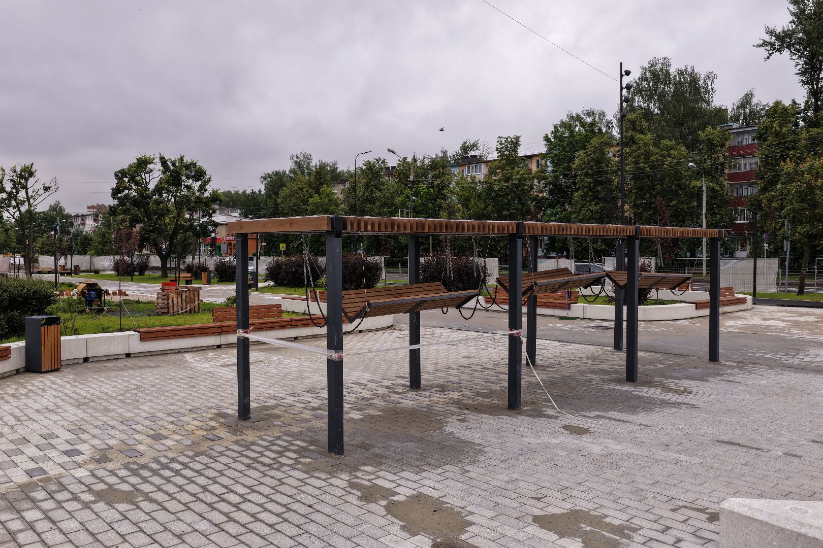 видео с коптера, Сквер 60 лет Победы в Егорьевске, благоустройство в егорьевске,