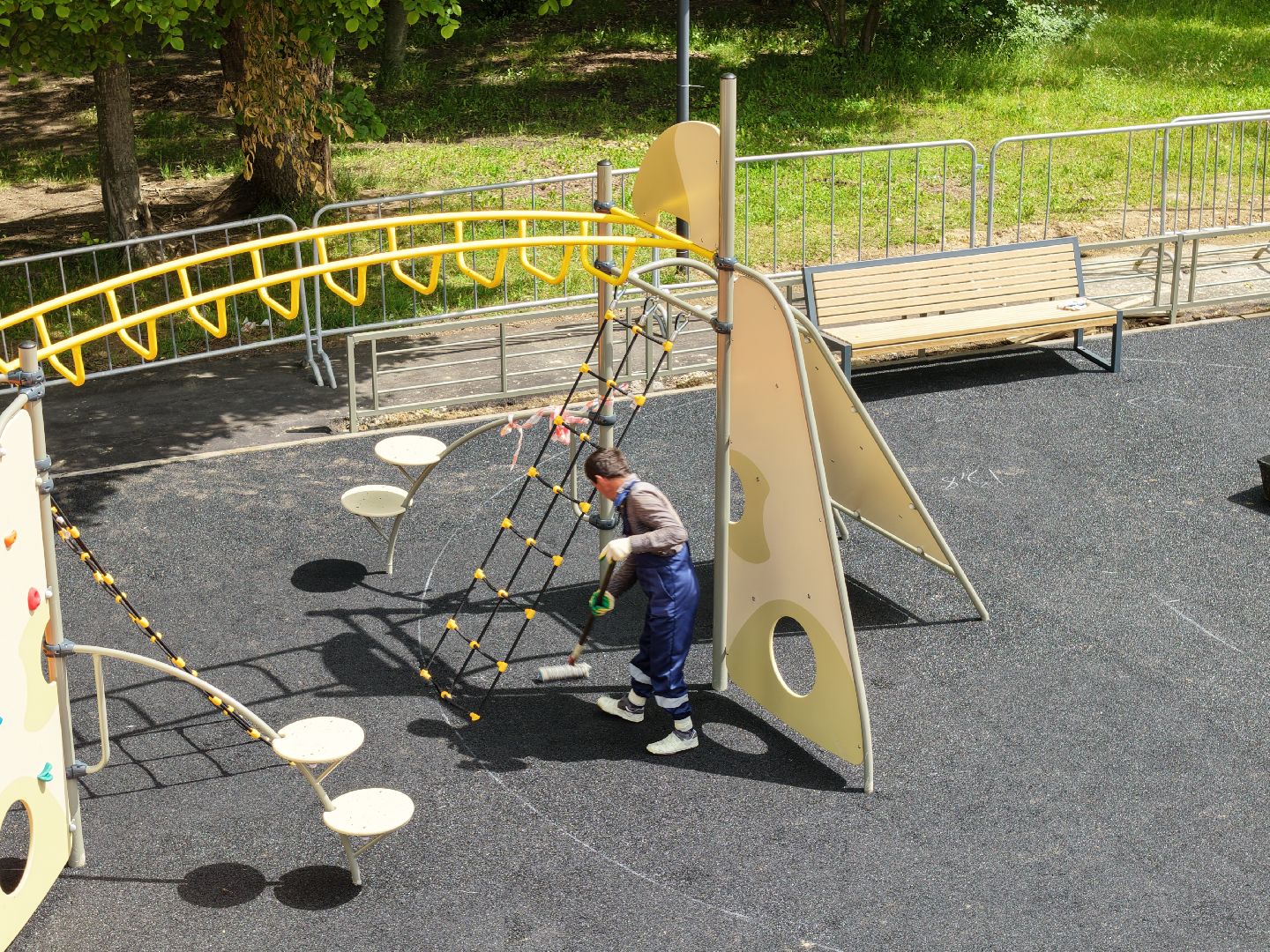 видео с коптера, парк фабричный пруд реутов, благоустройство реутов, игровая зона в парке ,