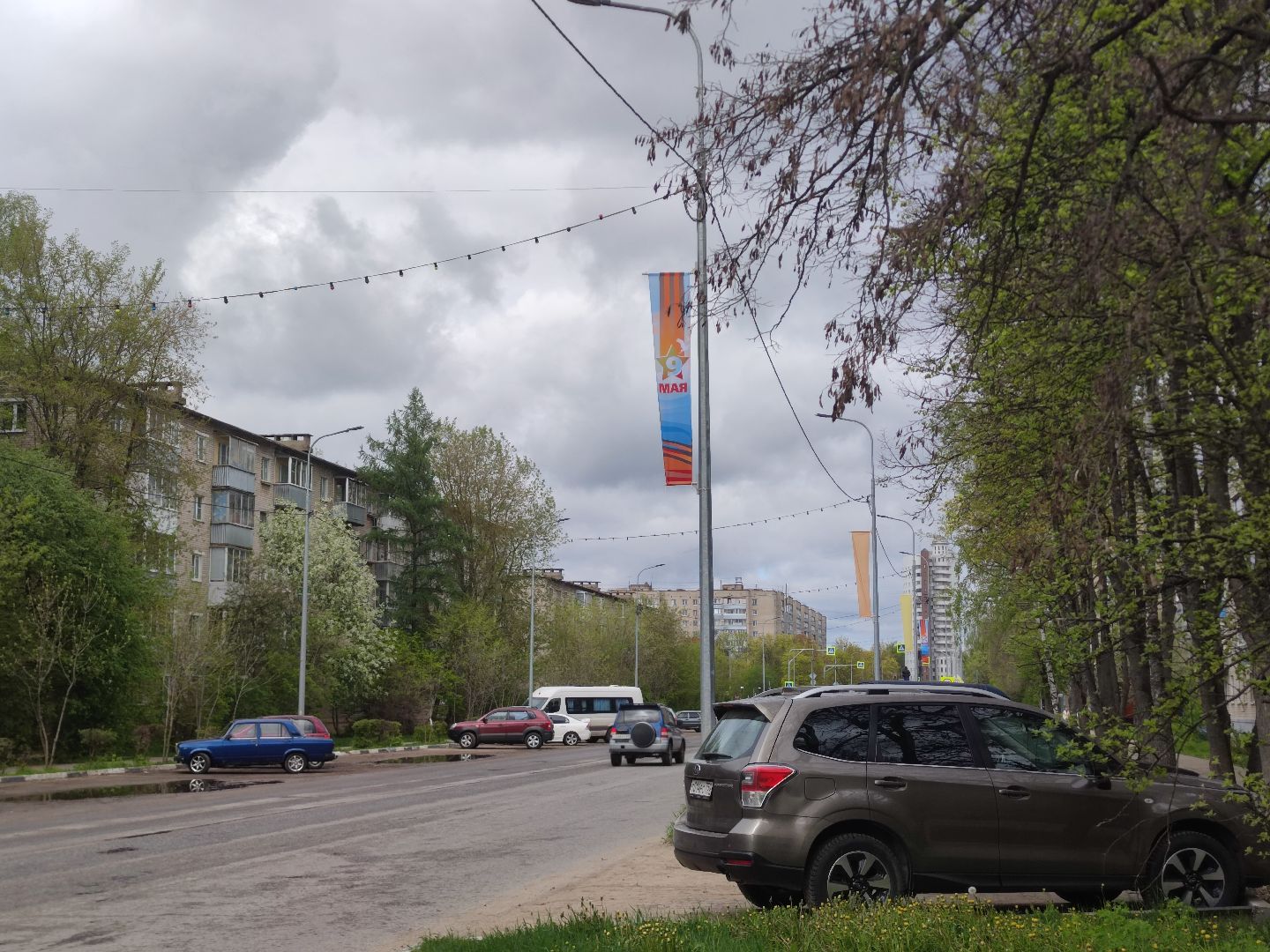 благоустройство, украшения к празднику, Дубна