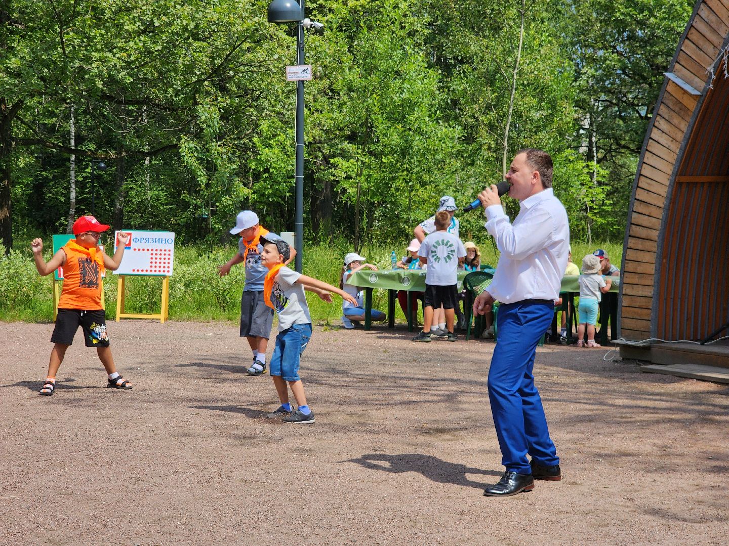 фрязино, день семьи любви и верности, концерт в парке, летний детский лагерь,
