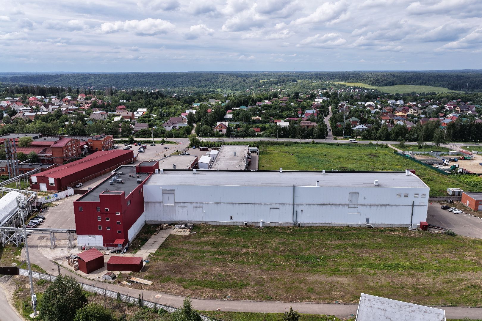 видео с коптера,  производство БАДов, завод в рузе,