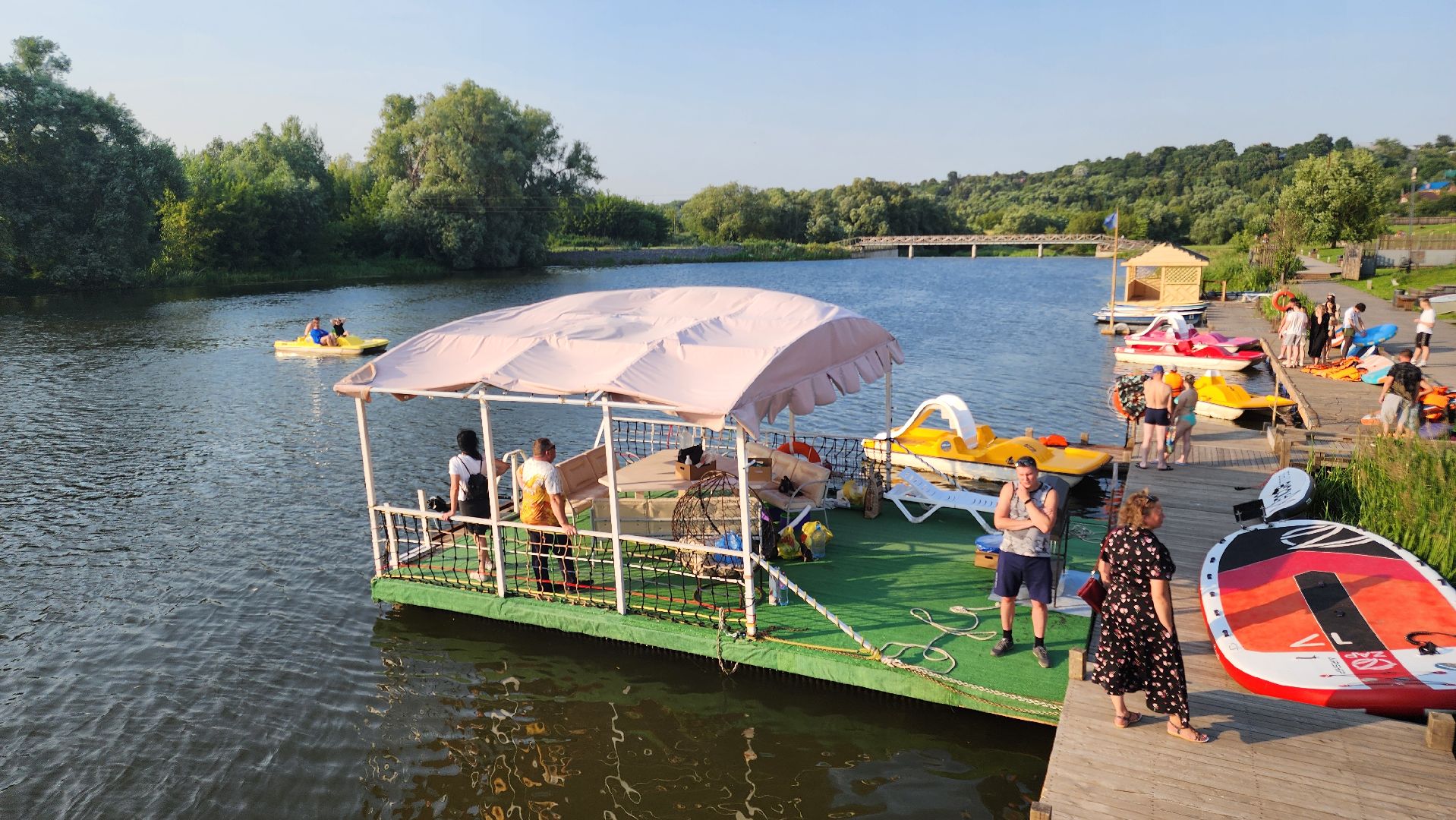 Зарайск, Шашлыки на воде, Жара в Подмосковье, Речка, купальный сезон,