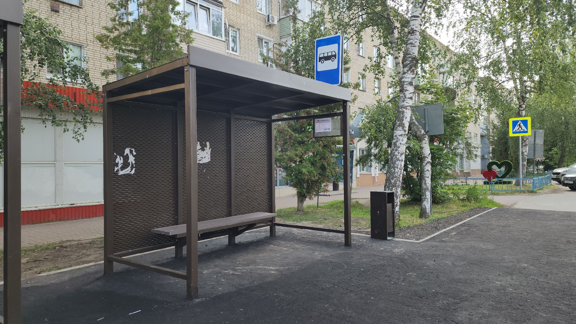 луховицы, общественный транспорт, новый остановочный павильон,