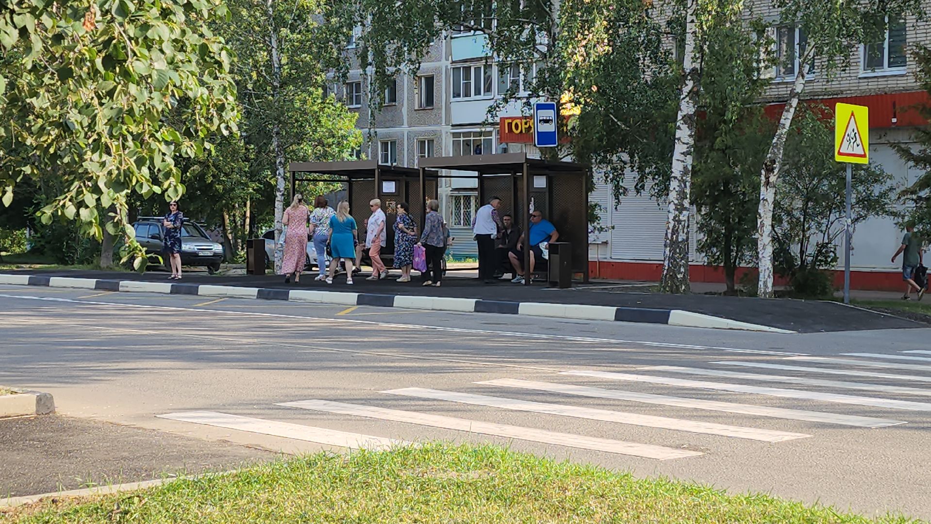 луховицы, общественный транспорт, новый остановочный павильон,