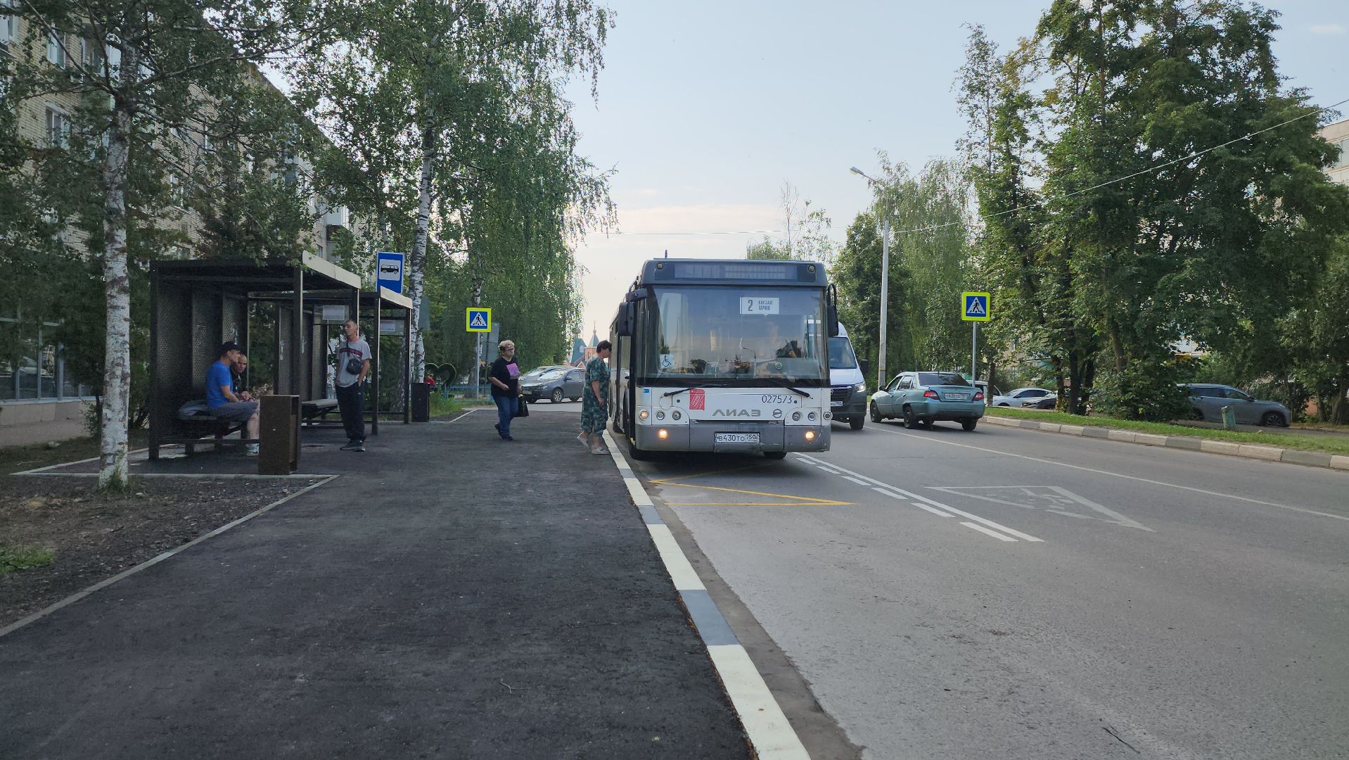 луховицы, общественный транспорт, новый остановочный павильон,