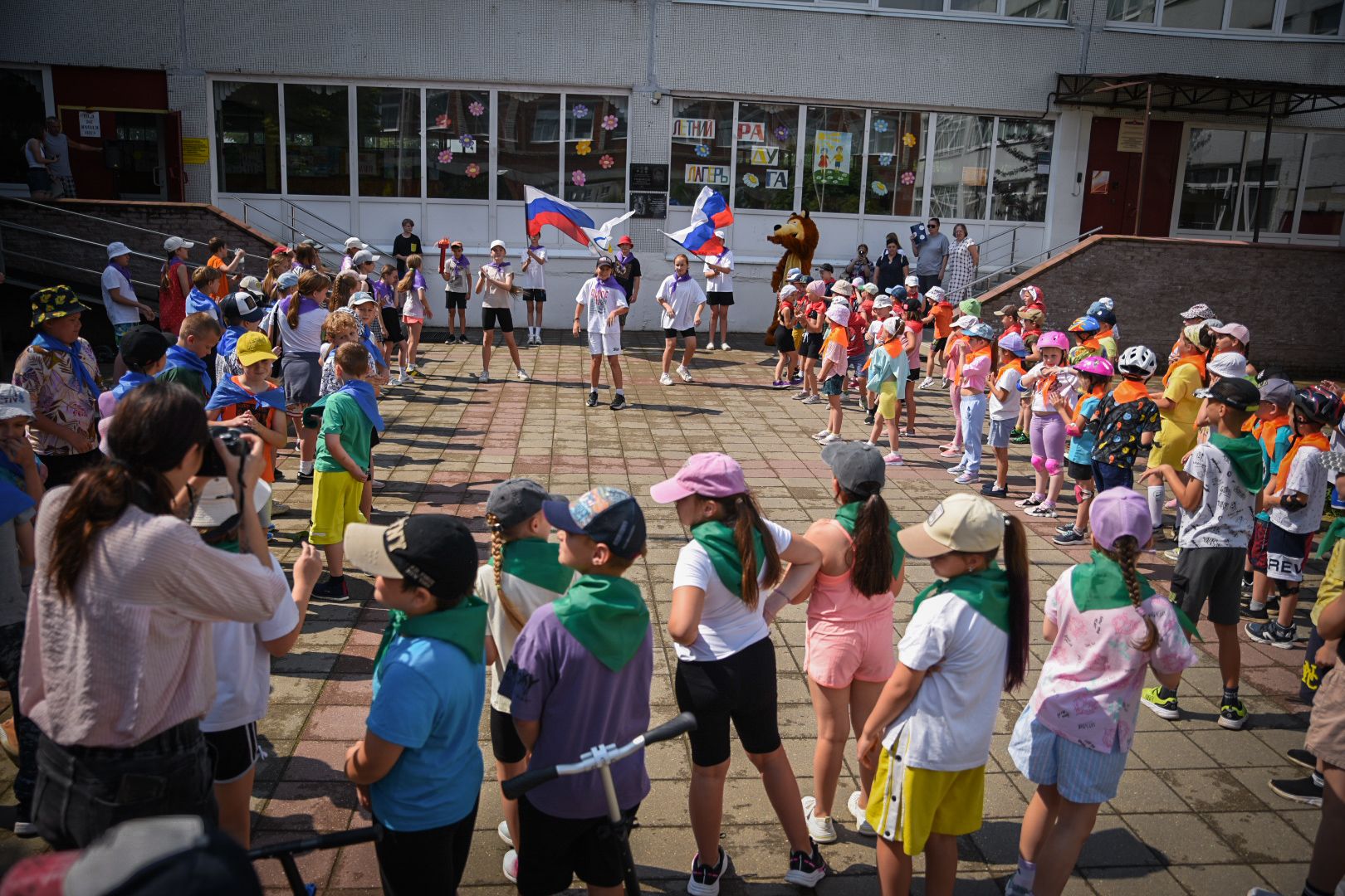 бронницы, летний лагерь в бронницах , спортивные игры в лагере, дети ,