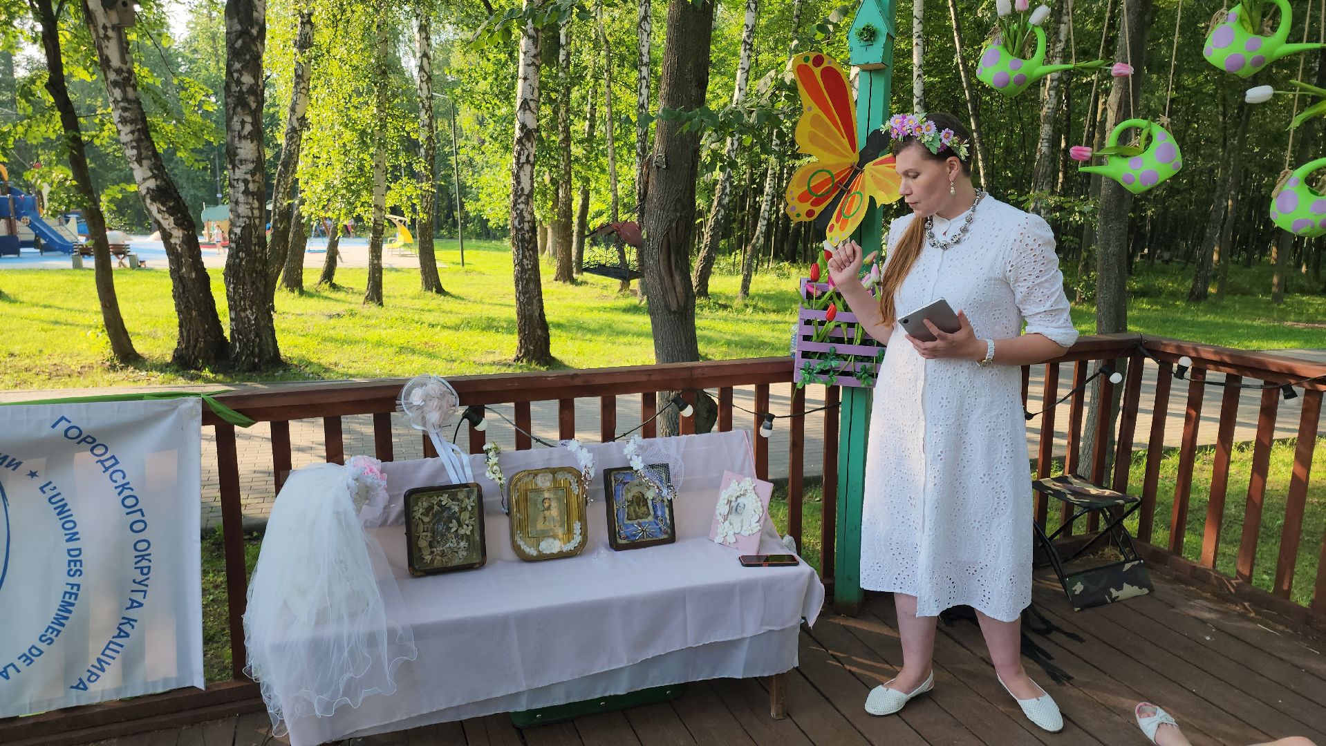 кашира, праздник, парк, лекция, венок, союз женщин россии,