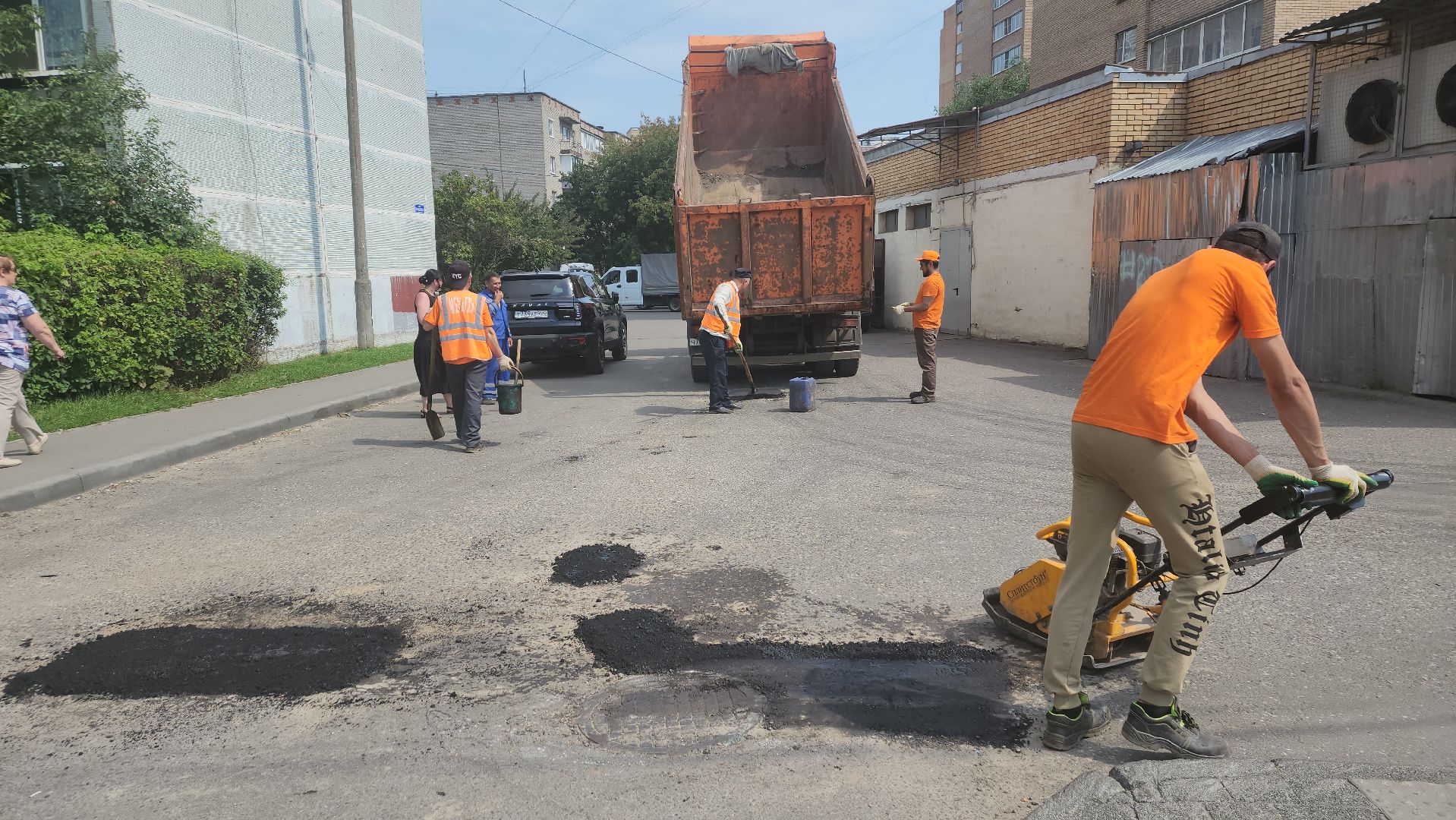 вертикалки, ивантеевка, ямочный ремонт, ямы, асфальтирование,коммунальная служба,