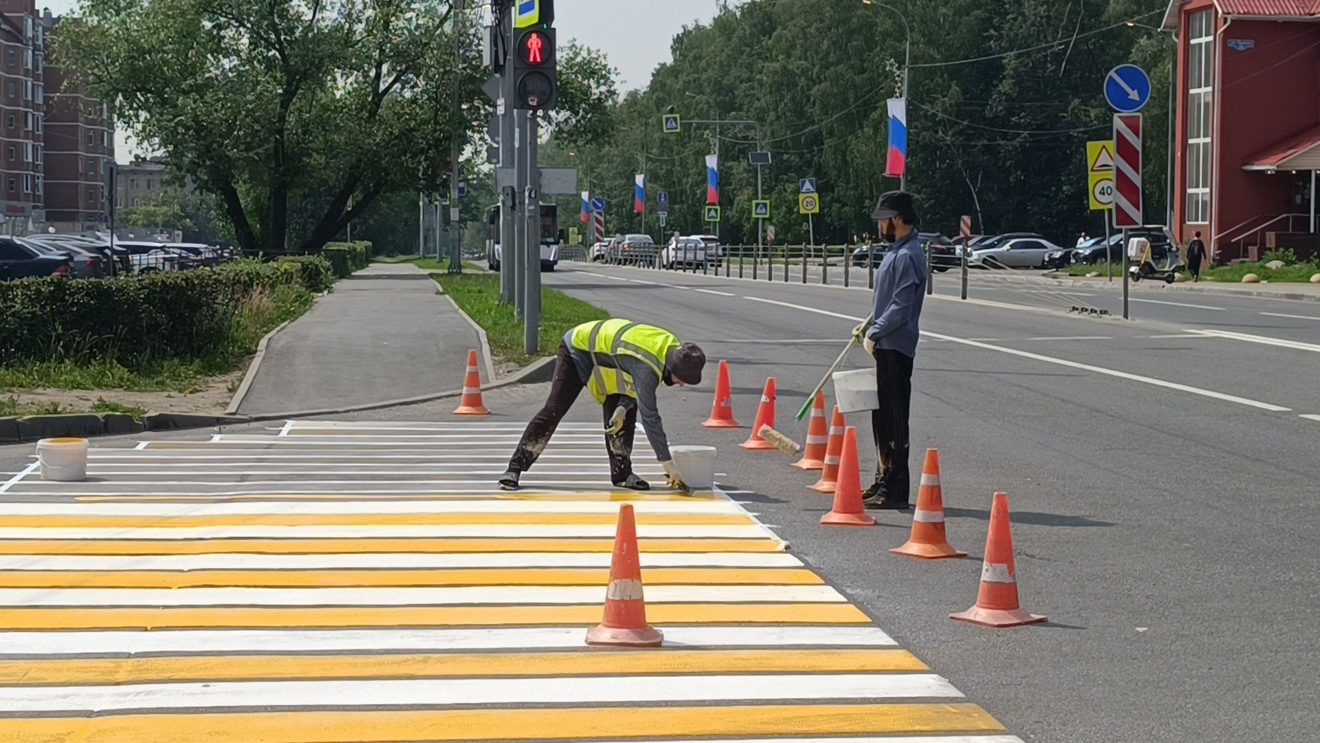 разметка дороги, лобня, дорога,